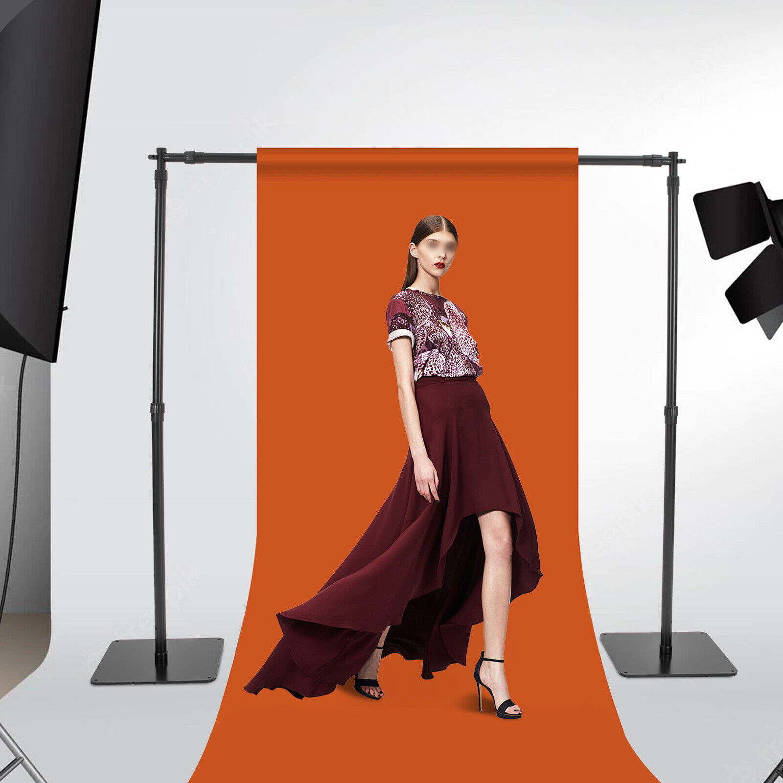 Backdrop Stand 10x8ft Heavy Duty Adjustable Photography Banner Background Suppor