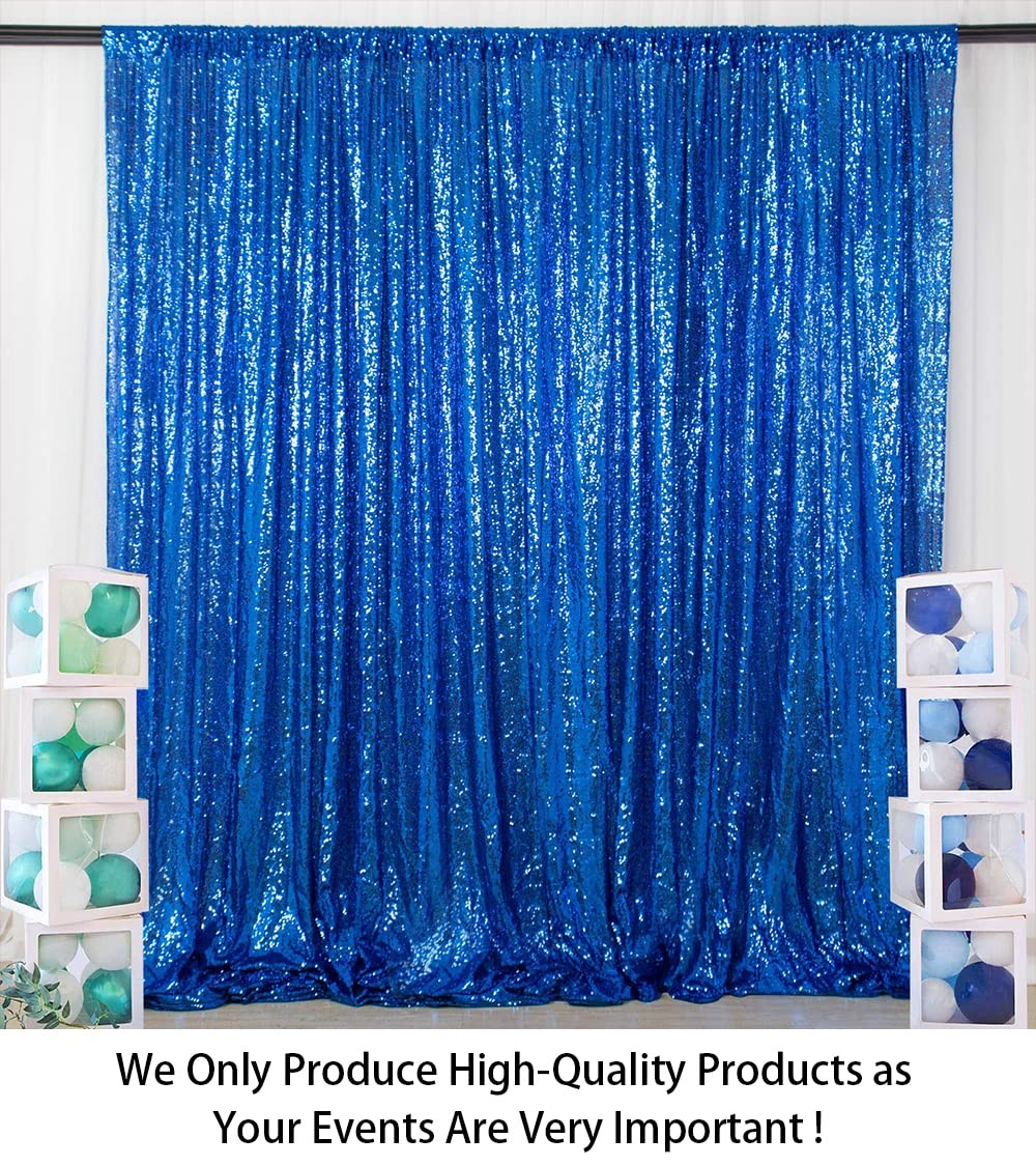 ShinyBeauty Sequin Backdrop Royal Blue 8FTx10FT Glitter Backdrop Photography …