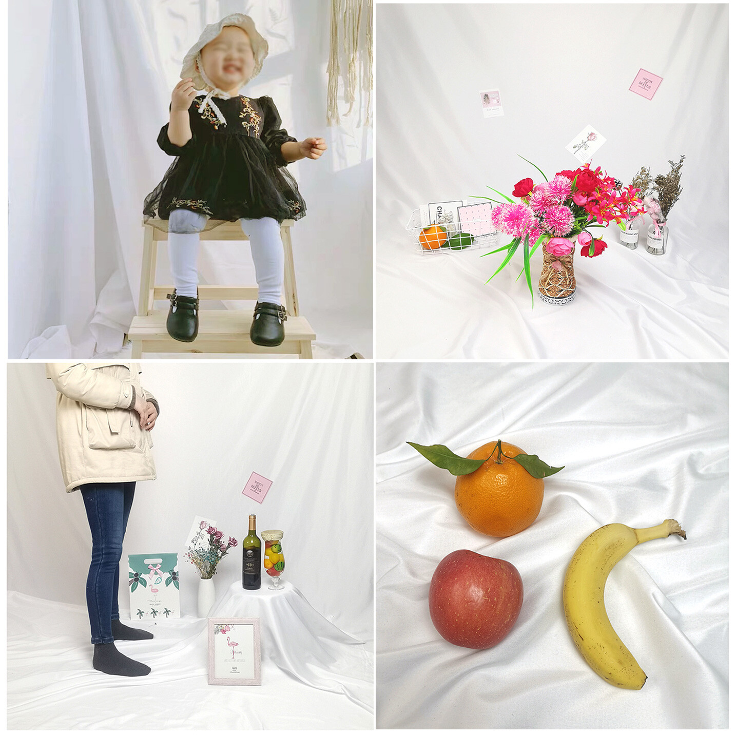 White Screen Pure Muslin Backdrop Background for Photo Studio 6.56ft 10ft 20ft
