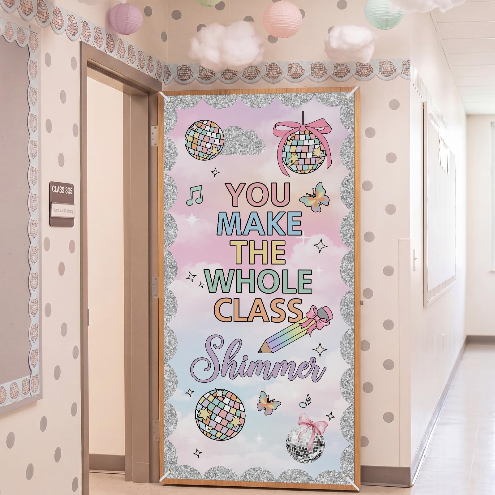 Classroom Welcome Door Cover Composition Notebook Back to School Banner Welco…