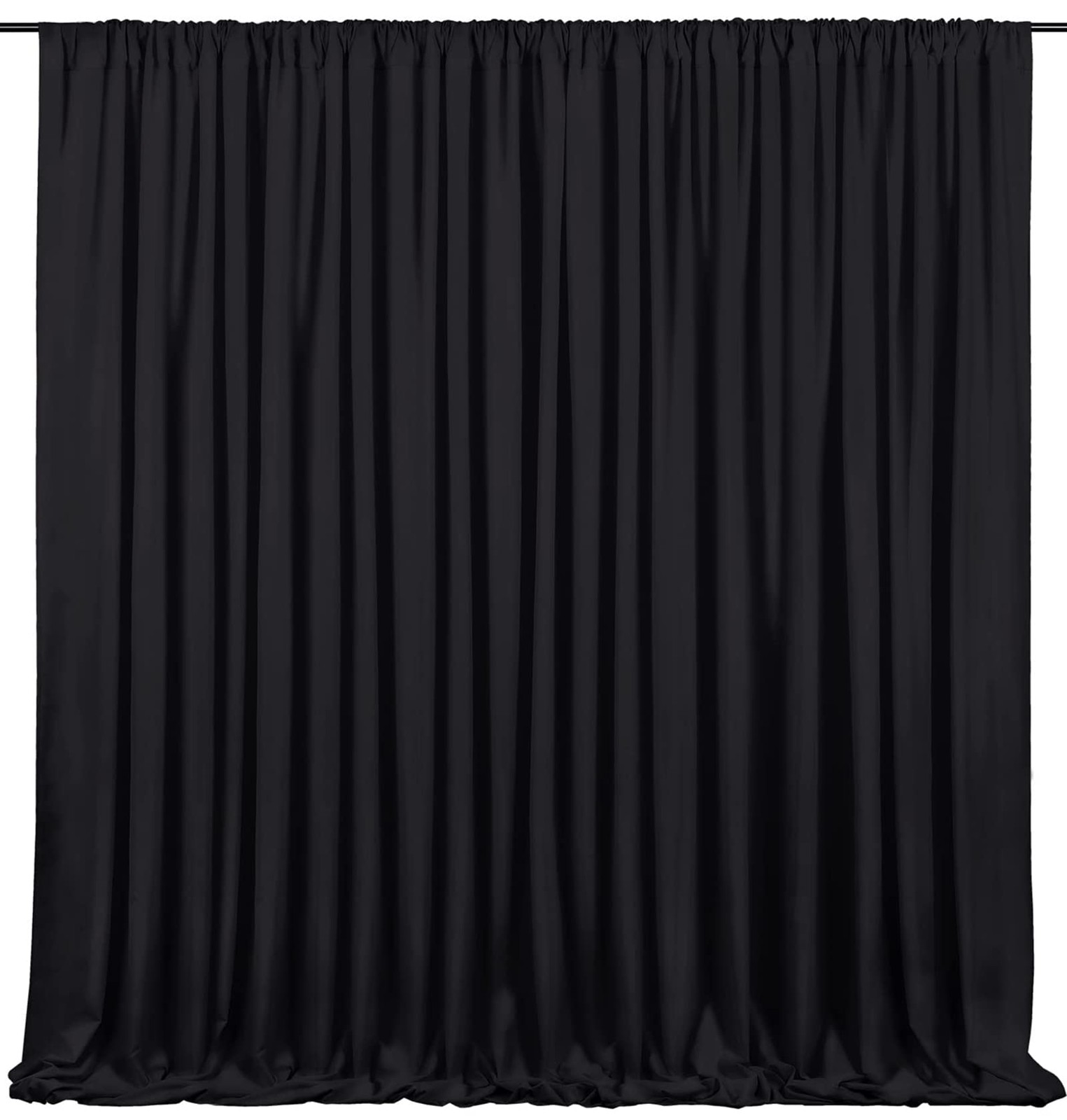 Black Backdrop Curtains 2 Panels 5ft x 10ft 2 x 10ft,