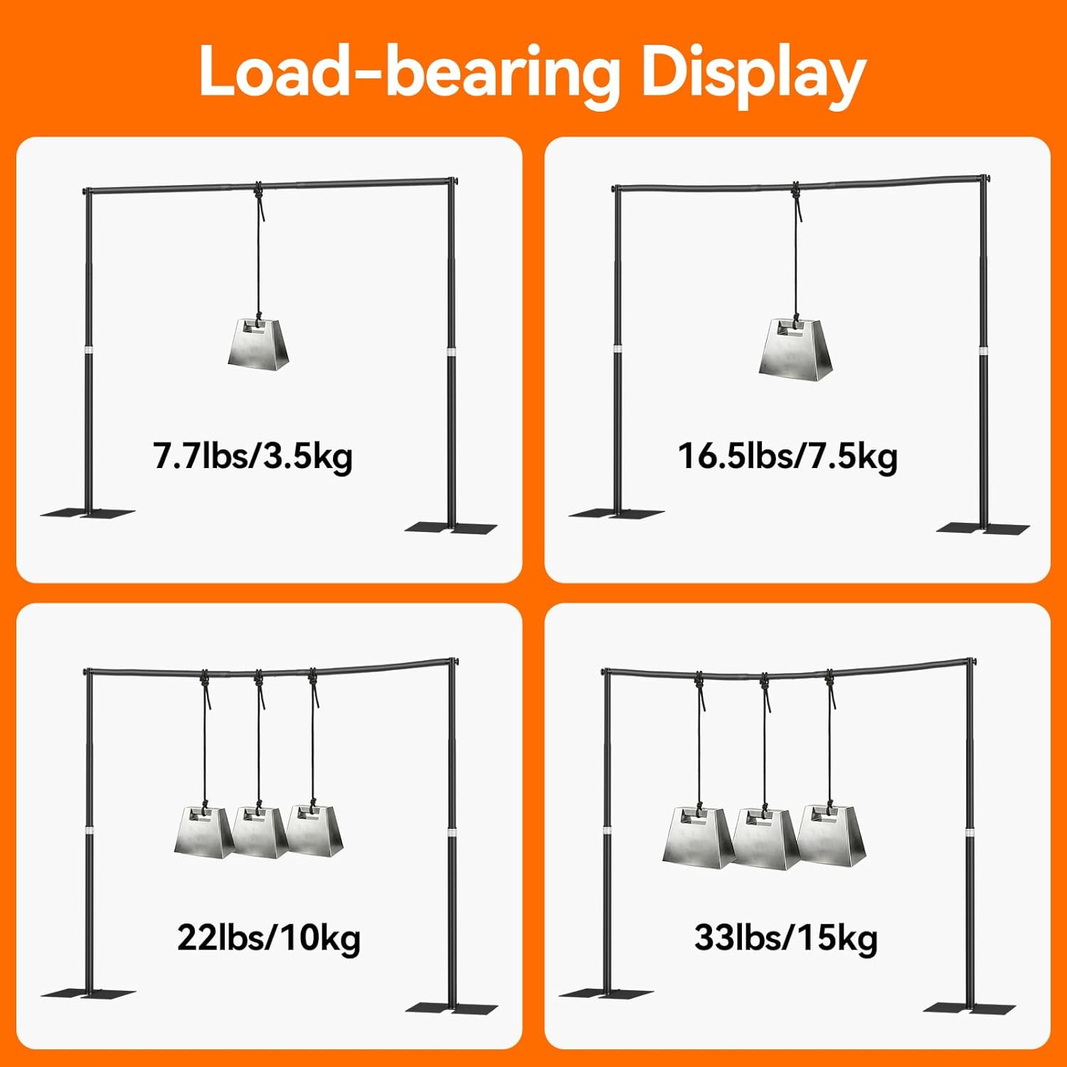 Pipe and Drape Backdrop Stand Kit 7X10Ft, Heavy Duty Back Drop Adjustable Stand
