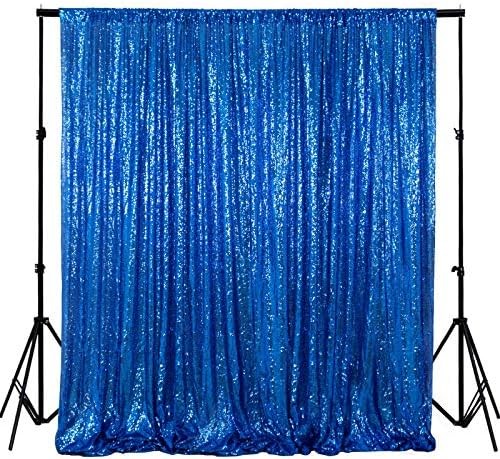 ShinyBeauty Sequin Backdrop Royal Blue 8FTx10FT Glitter Backdrop Photography Bac