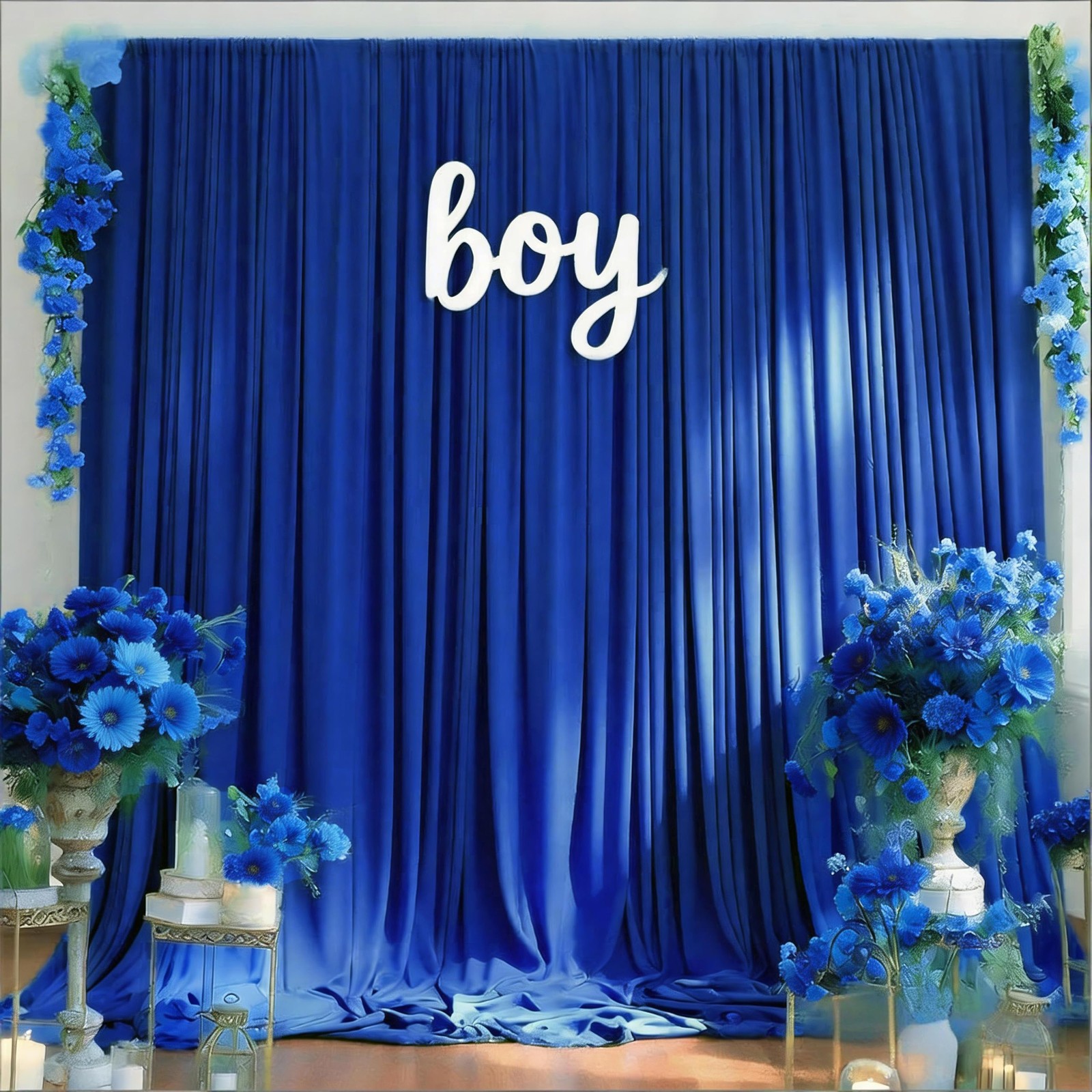 2 Panels 5ft X 10ft Royal Blue Backdrop Curtains for Party – WENSINL Wrinkle …