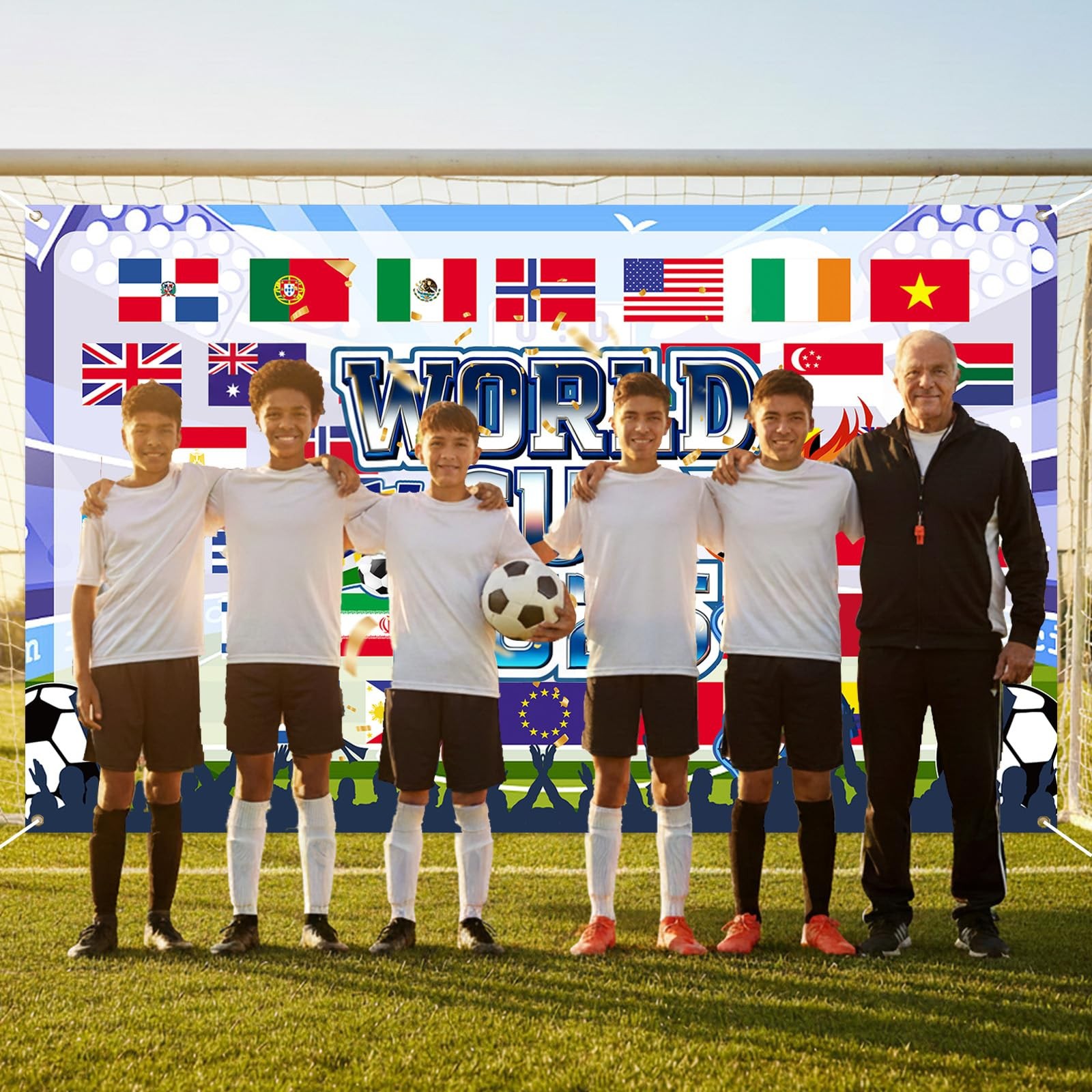 World Cup Football 2026 Tournament 43×71 inches, Multicolored