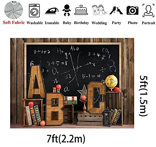 7x5ft Fabric Welcome Back to School Backdrop for Photography Black Chalkboard…