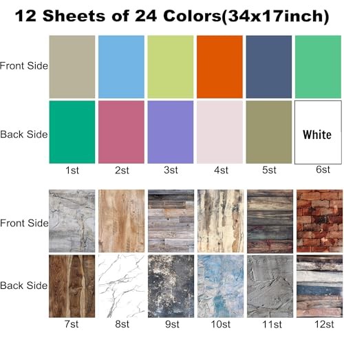 24 Colors Small Product Backdrops Photography 24 Colors Red Yellow Purple…