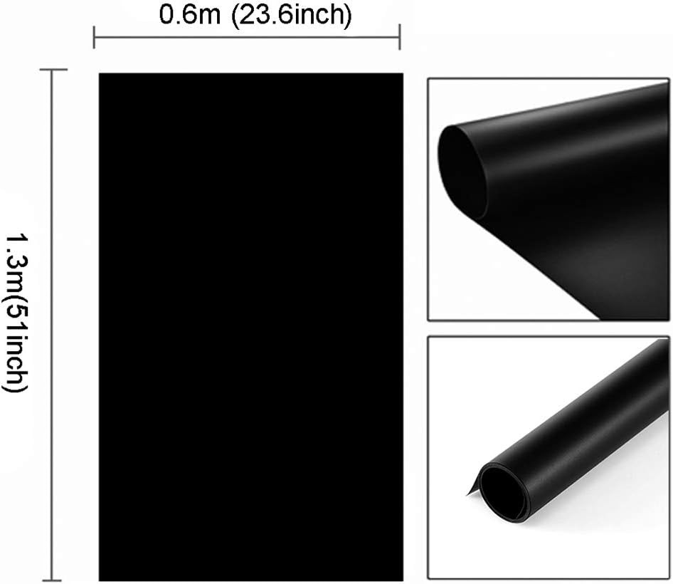 Meking Black PVC Photography Backdrop Matte & Reflective 60x130cm,