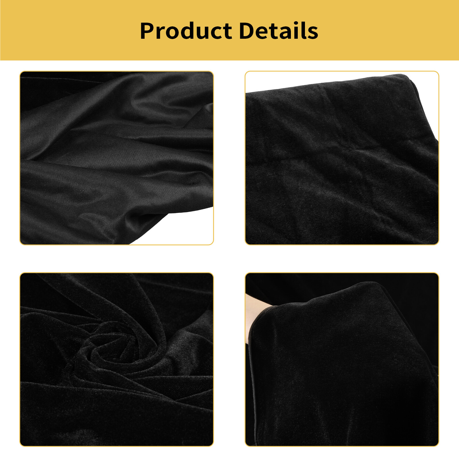 Non-Reflective Fabric Portrait Black Backdrop Photography Photo Backgroud Studio