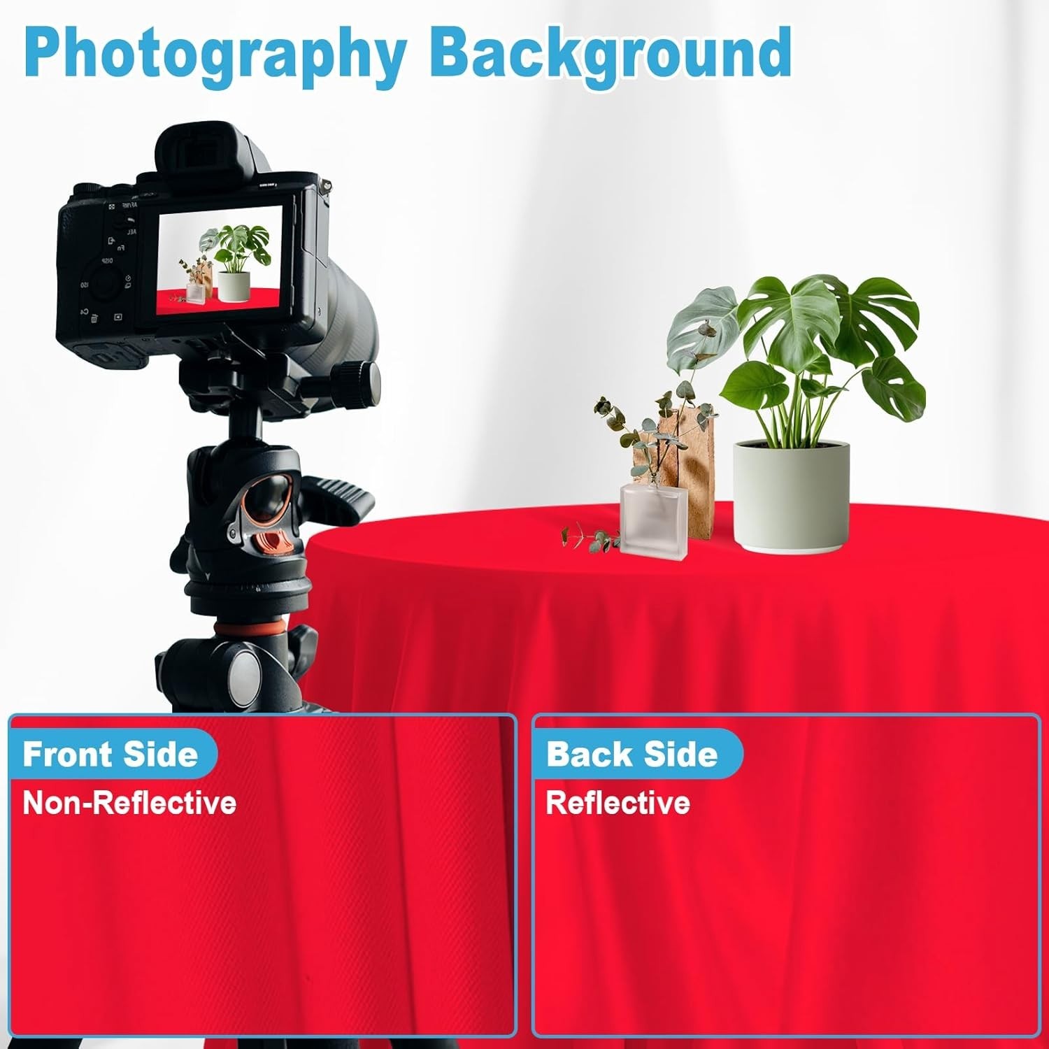Professional 5×7 FT Red Polyester Backdrop – For Portraits & Product Photography
