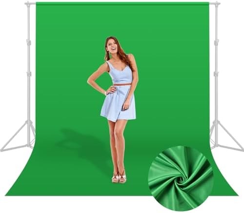 UTEBIT 5×6.5ft Green Screen Backdrop, Photography Backdrop Chroma Key Small | Gr