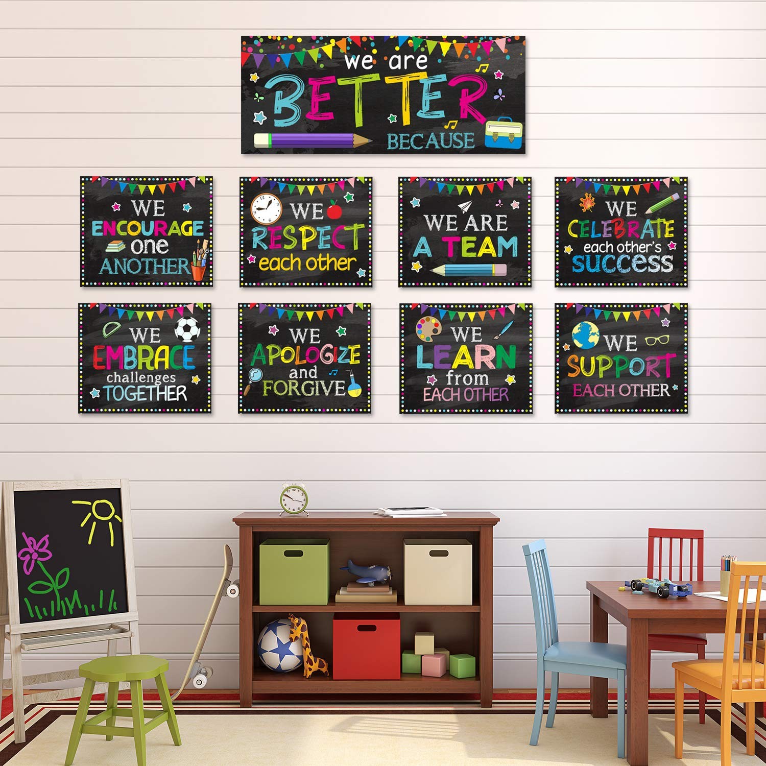 Classroom Decoration Motivational Bulletin Board Poster Back to School Banner…