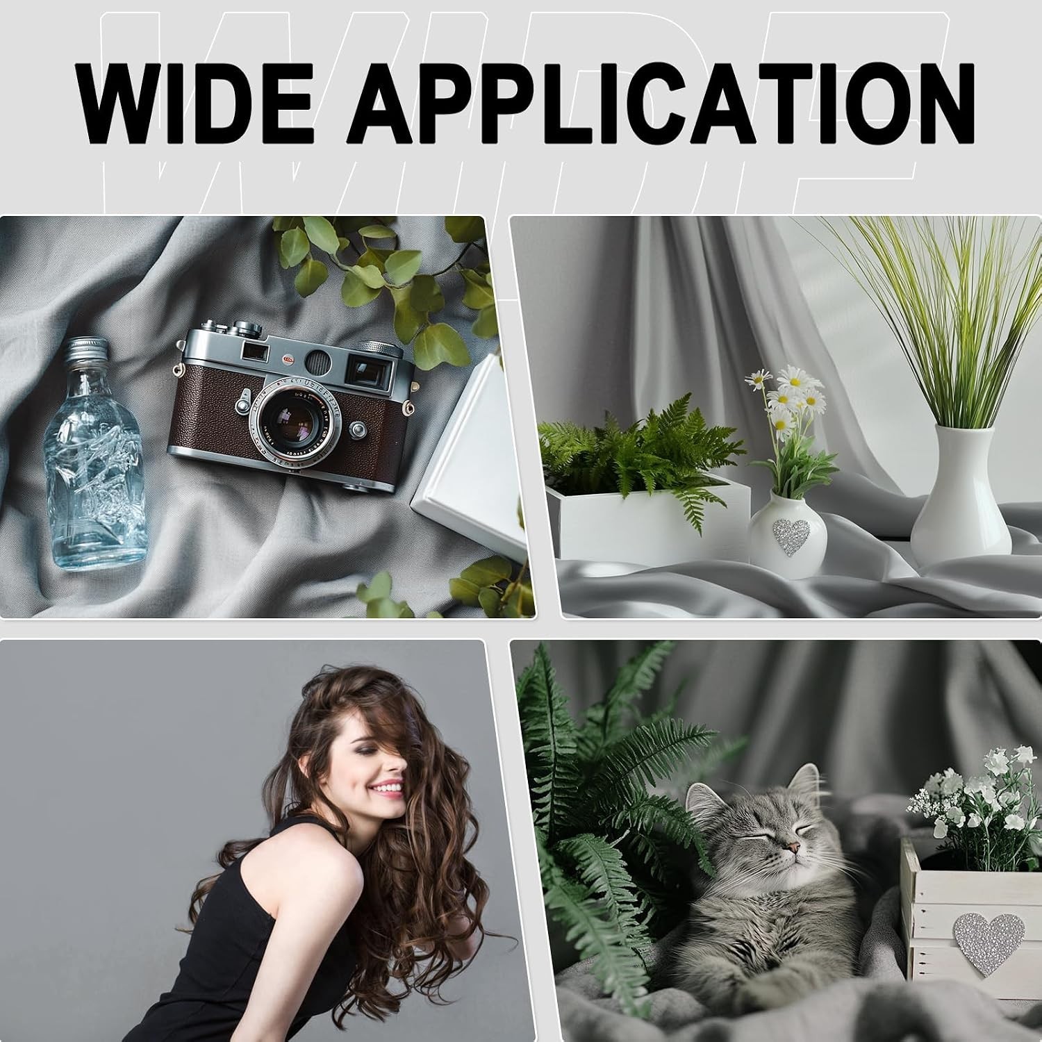 Seamless 5FTX7FT Grey Backdrop for Professional Photos – Washable & Durable