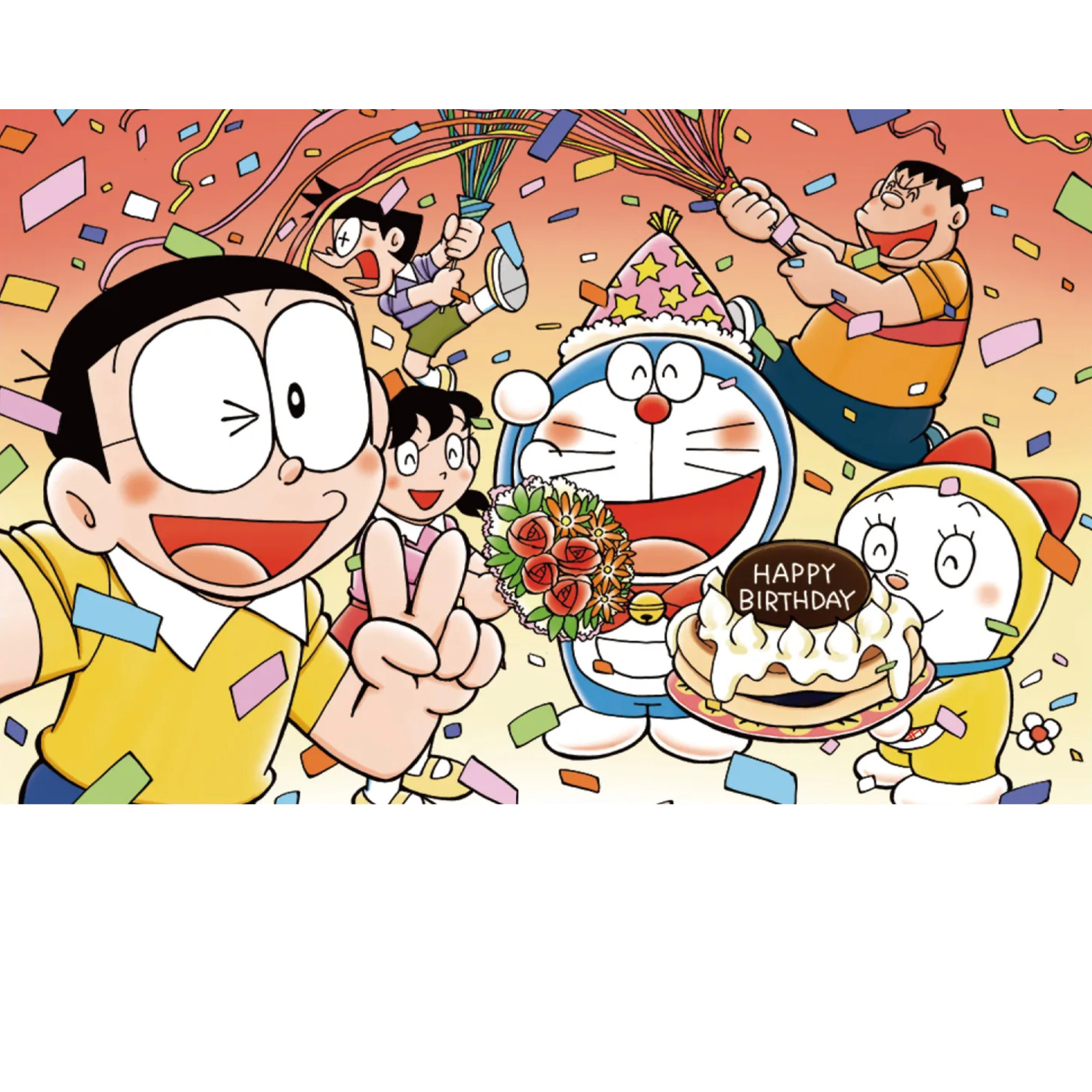 Doraemon Cartoon Party Backdrop 3 x 5 Foot Birthday Photo Banner Decoration