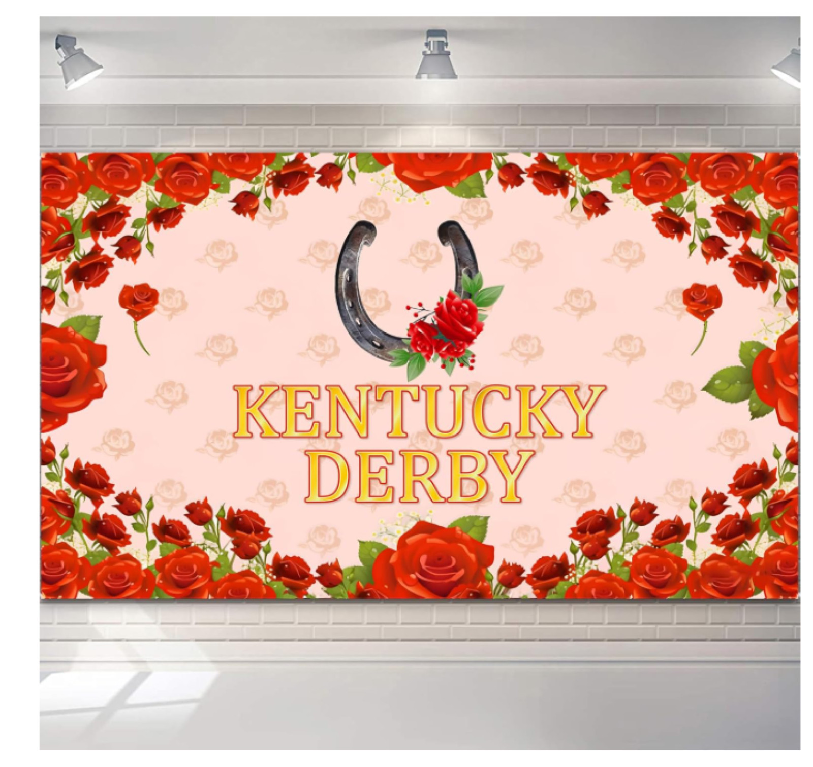 Kentucky Derby Photo Backdrop Large 71″ x 43″ Derby Day Banner Horse Race Party