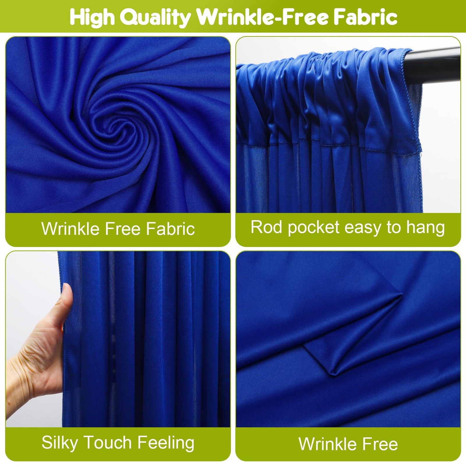 Royal Blue Backdrop Curtain for Parties 10x10FT Photo Backdrop Drapes for Wed…