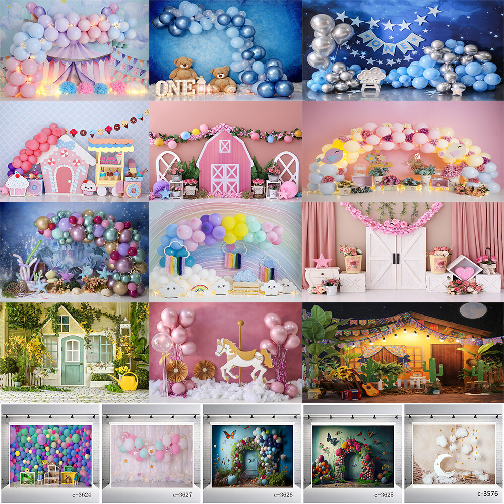 Balloons Photography Background Studio Backdrops For Child Party Birthday Decor