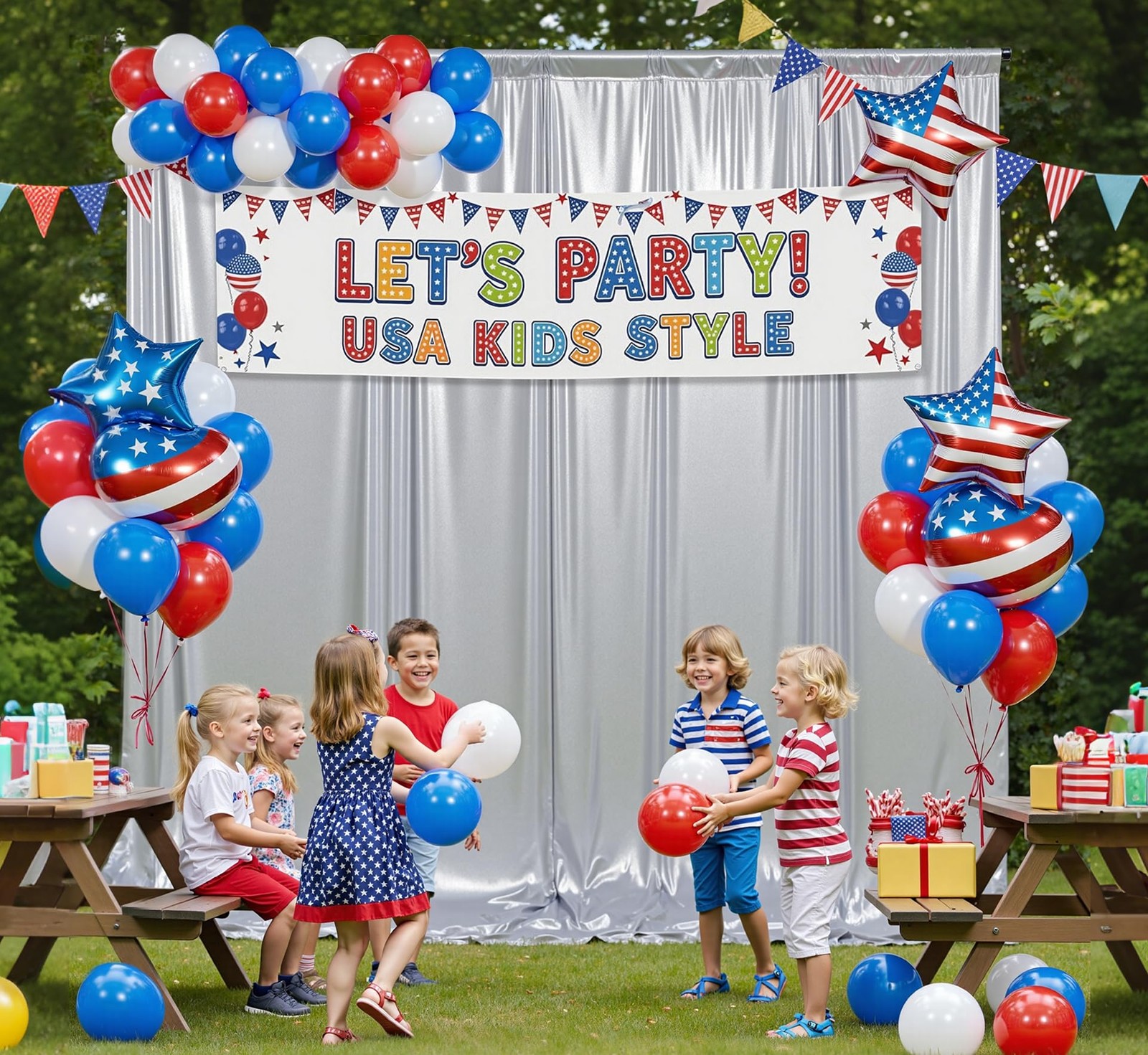 10ft x Silver Sequin Backdrop Curtain for 5’W×10’H _2 Panels,