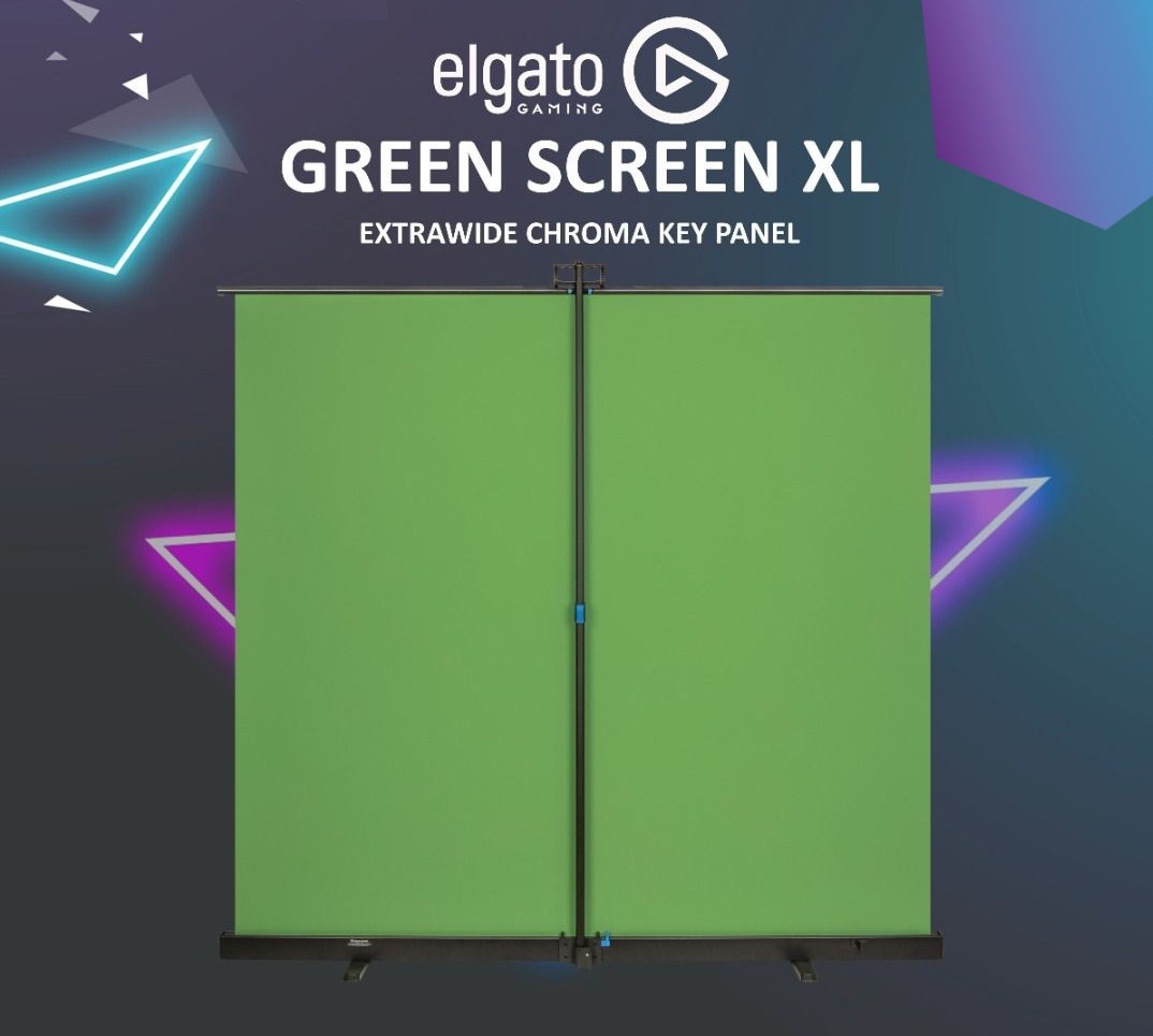 Elgato Green Screen XL – 79×72″ Chroma Key Background Removal for Streaming