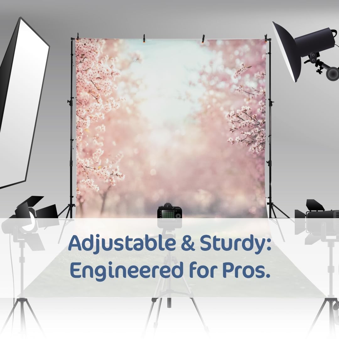 Backdrop Stand Kit for Photography, 10×8.5ft(WxH) Adjustable Heavy Duty Photo…