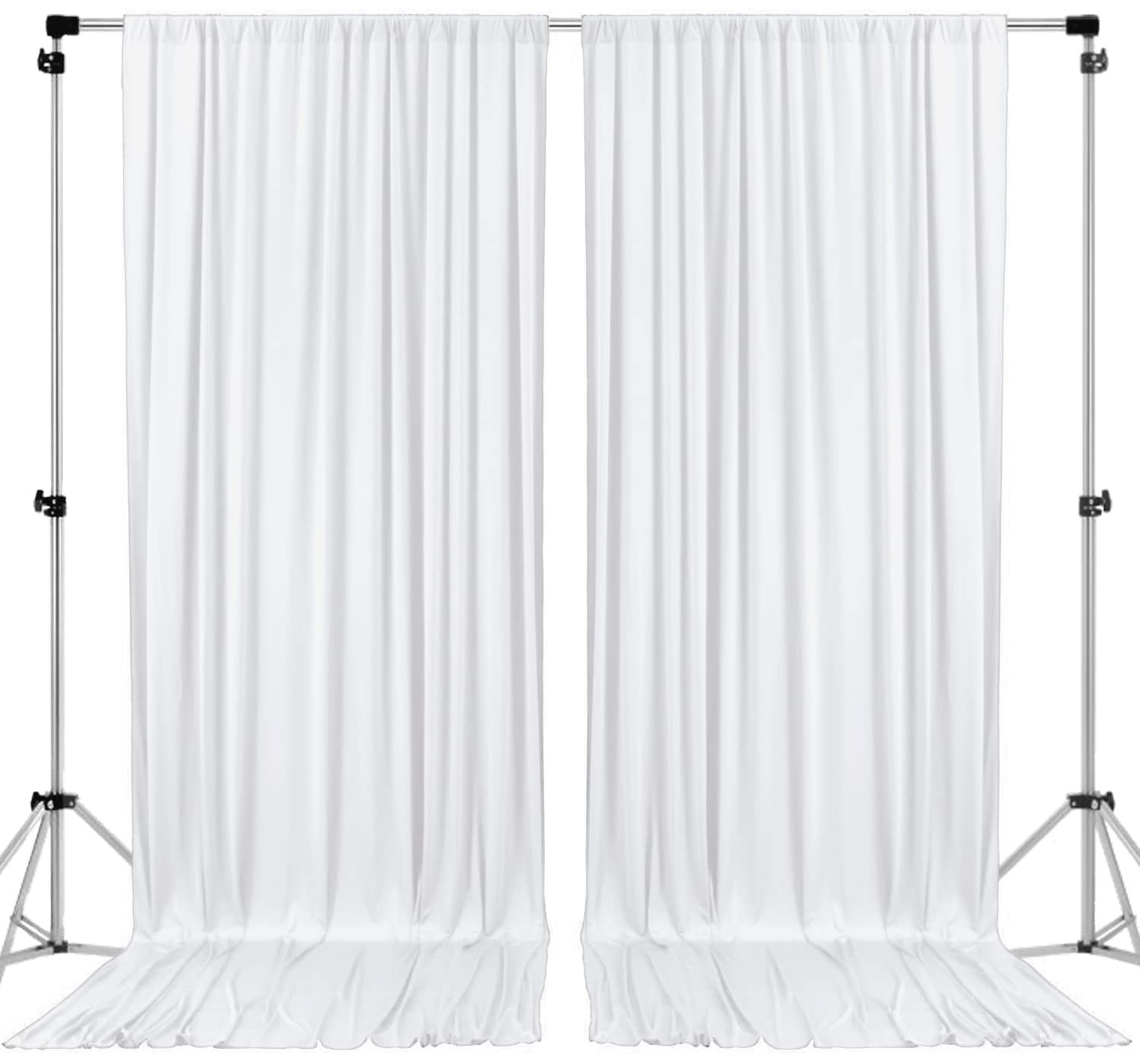 AK TRADING CO. 10 feet Wide x 12 feet Long IFR Polyester Backdrop Drapes Curt…