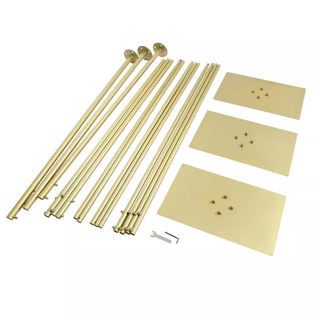 118.2 In. X 236.4 In. Heavy-Duty Wedding Backdrop Stand Kit with Metal Steel Bas