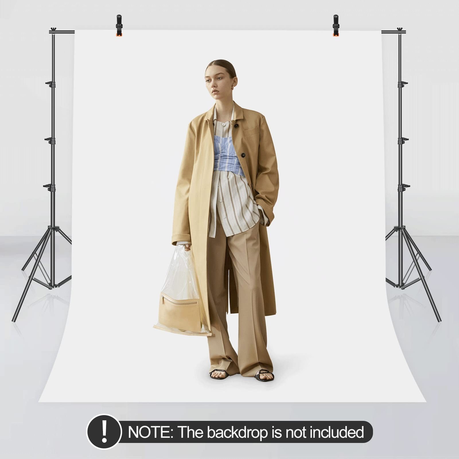EMART 10 x 12ft (H X W) Photo Backdrop Stand Kit, Adjustable Photography Vide…
