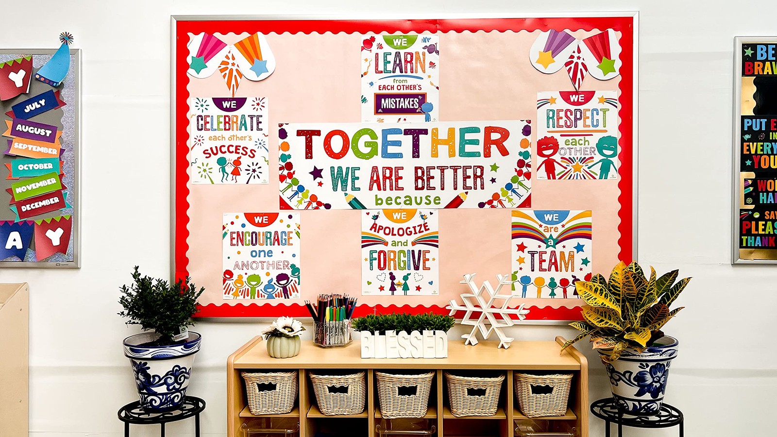 Sproutbrite Classroom Banner Decorations and Poster Bulletin Board Set – Togethe