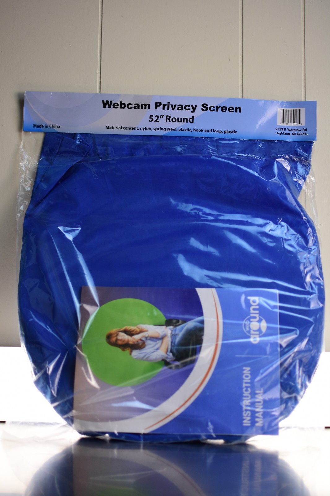 New Webaround Portable Webcam Background Privacy Screen 52″ Blue