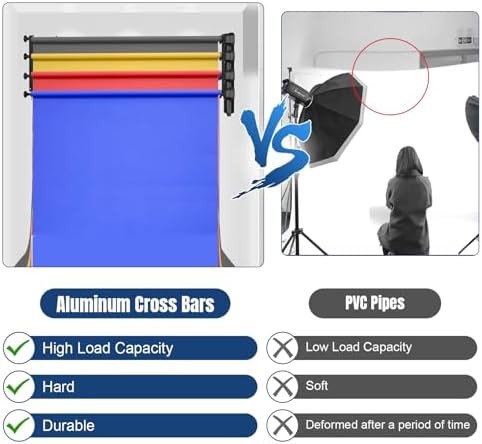 118″ / 3m Metal Tube Crossbar for Electric Motorized, Manual Studio Roller Backg