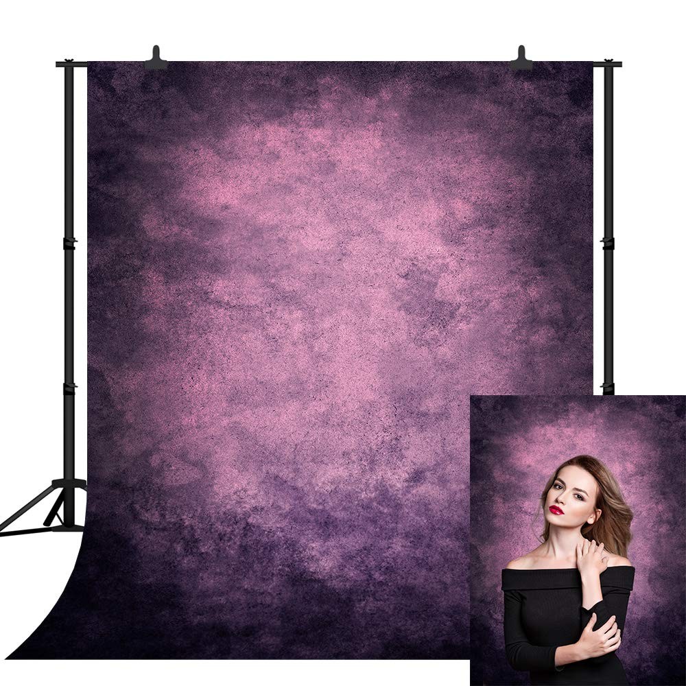 CapiSco 5X7FT Retro Abstract Purple Portrait Backdrop for 5’x7′,