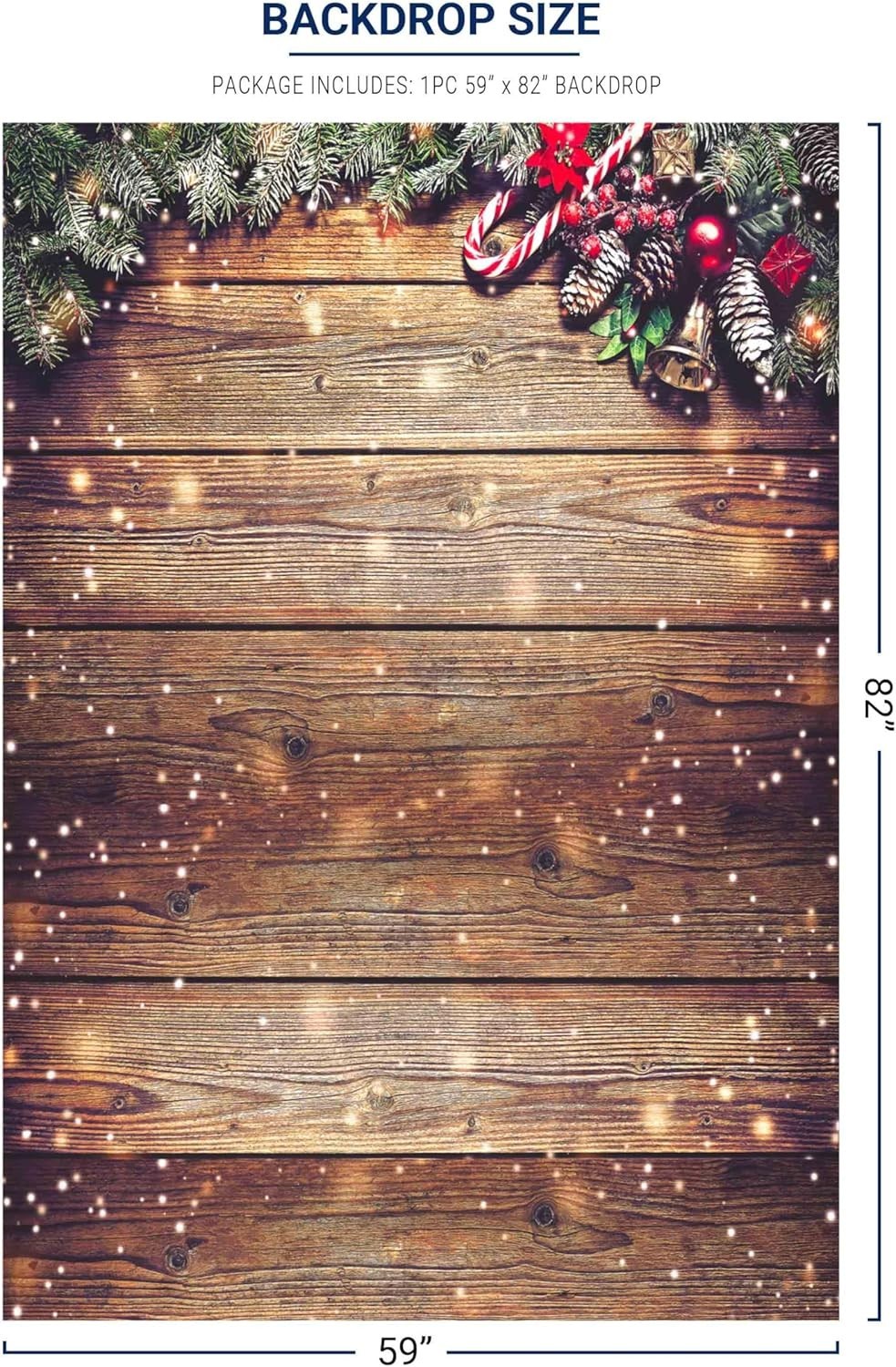 Versatile 5X7FT Christmas Wood Wall Backdrop for Stunning Holiday Photography