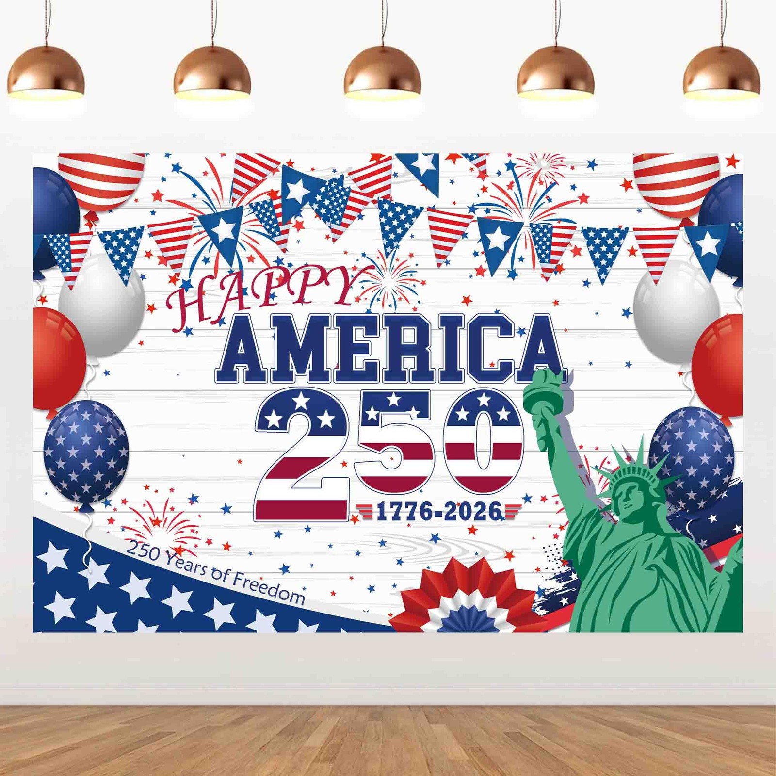 IRCOR America 250 Backdrop America 250 Decorations 4th of July 250th Annivers…