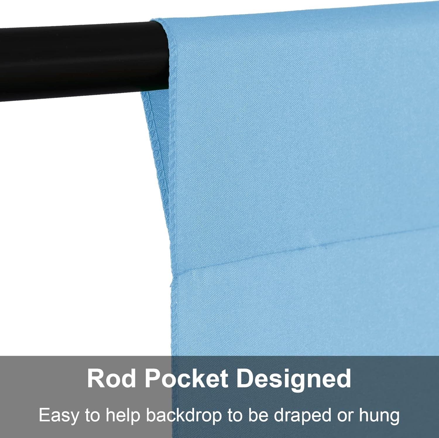 5X7FT Light Blue Backdrop Background for Photography,Polyester Backdrop Curta…