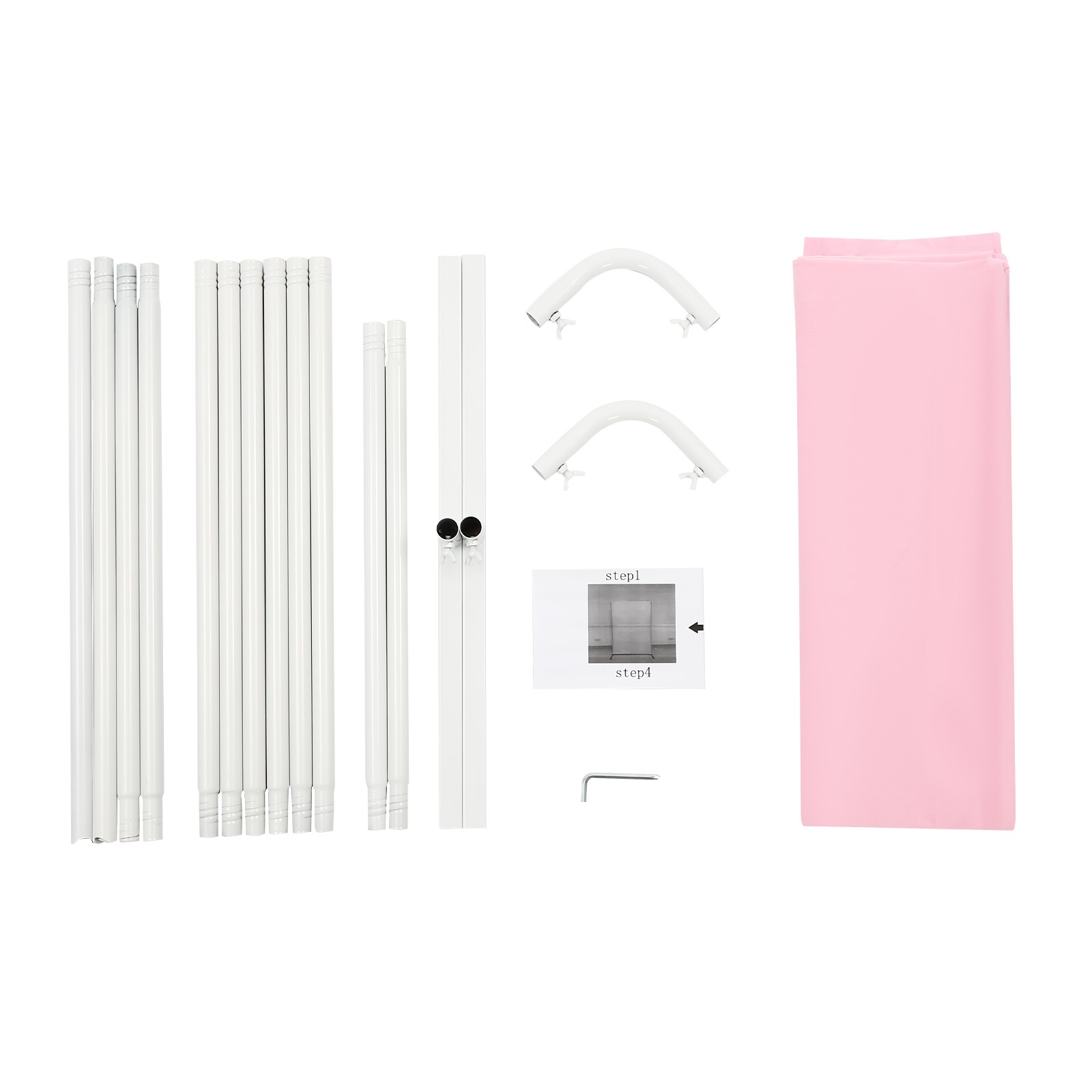 Wedding Backdrop Stand Backdrop Frame Backdrop Stand w/ Pull Rod&Elastic Fabric