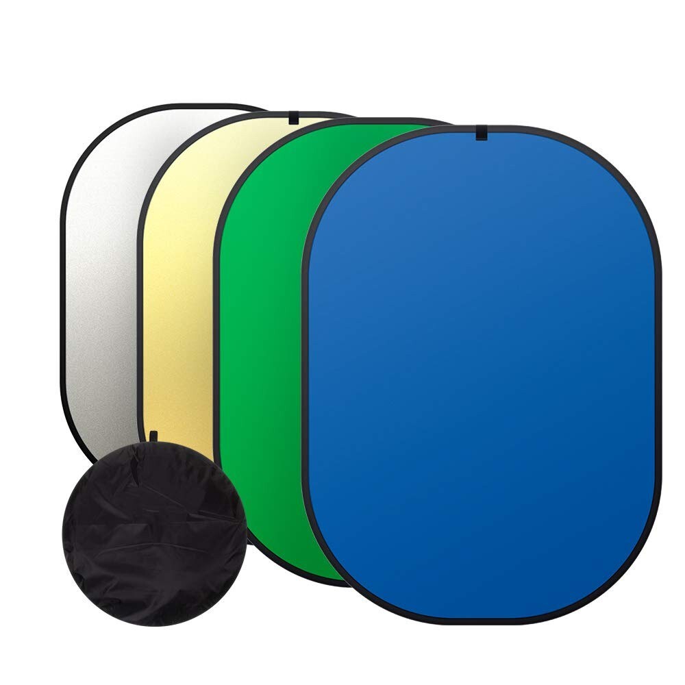 Photography Backdrop, 4 in 1 Collapsible Reversible Background Panel 5×6