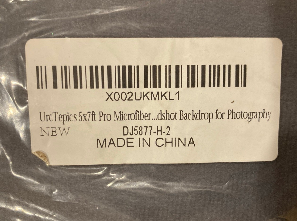 Urctepics 5ft x 7ft Pro Microfiber Photo Backdrop /Charcoal Gray Open Box