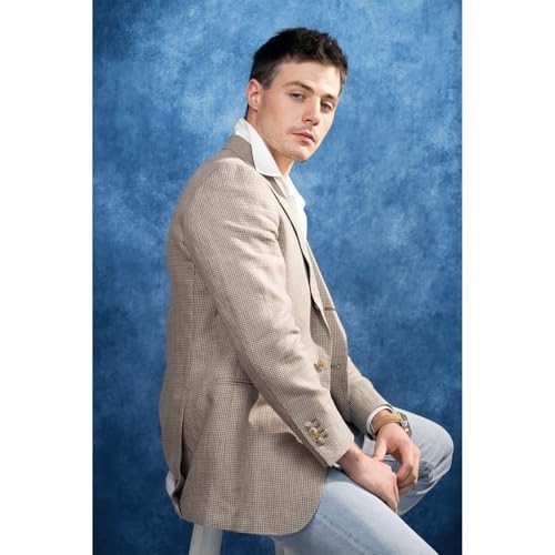 “5×7 ft Blue Abstract Texture Photo Backdrop for Headshots & Portraits, Studio B