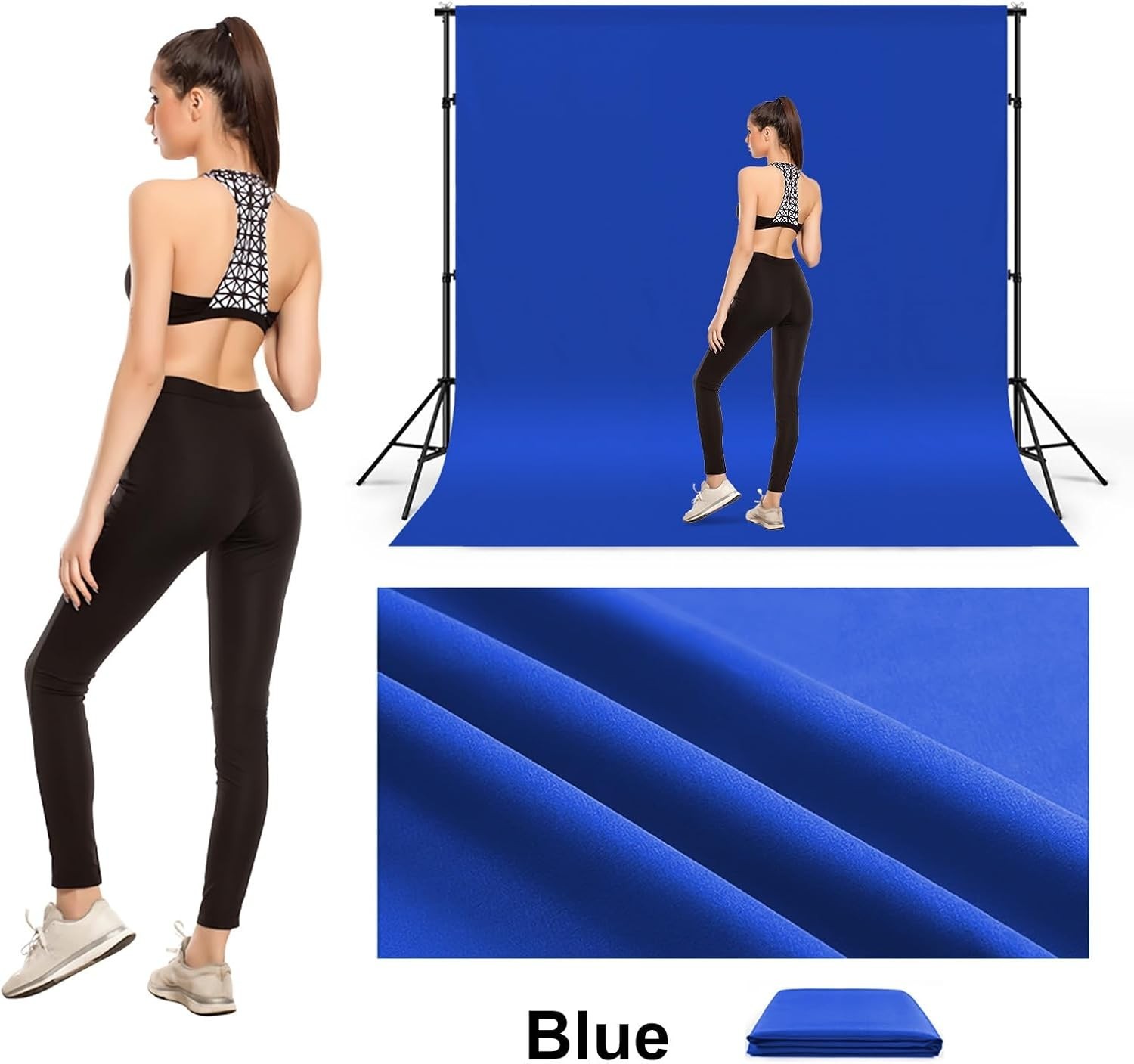 Professional 10x12ft Royal Blue Backdrop – Easy to Clean & Wrinkle-Resistant