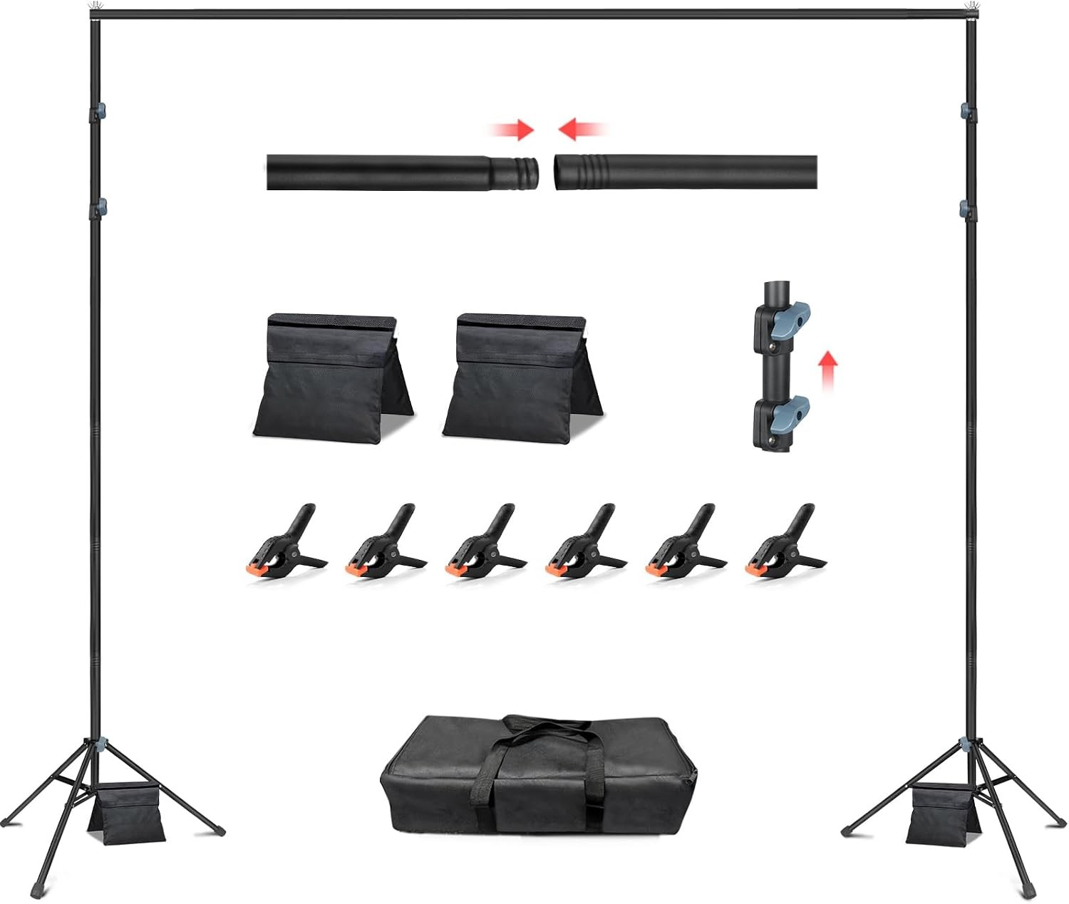 Photo Backdrop Stand 10x7ft WxH Photography Background Stand Photoshoot Wedding