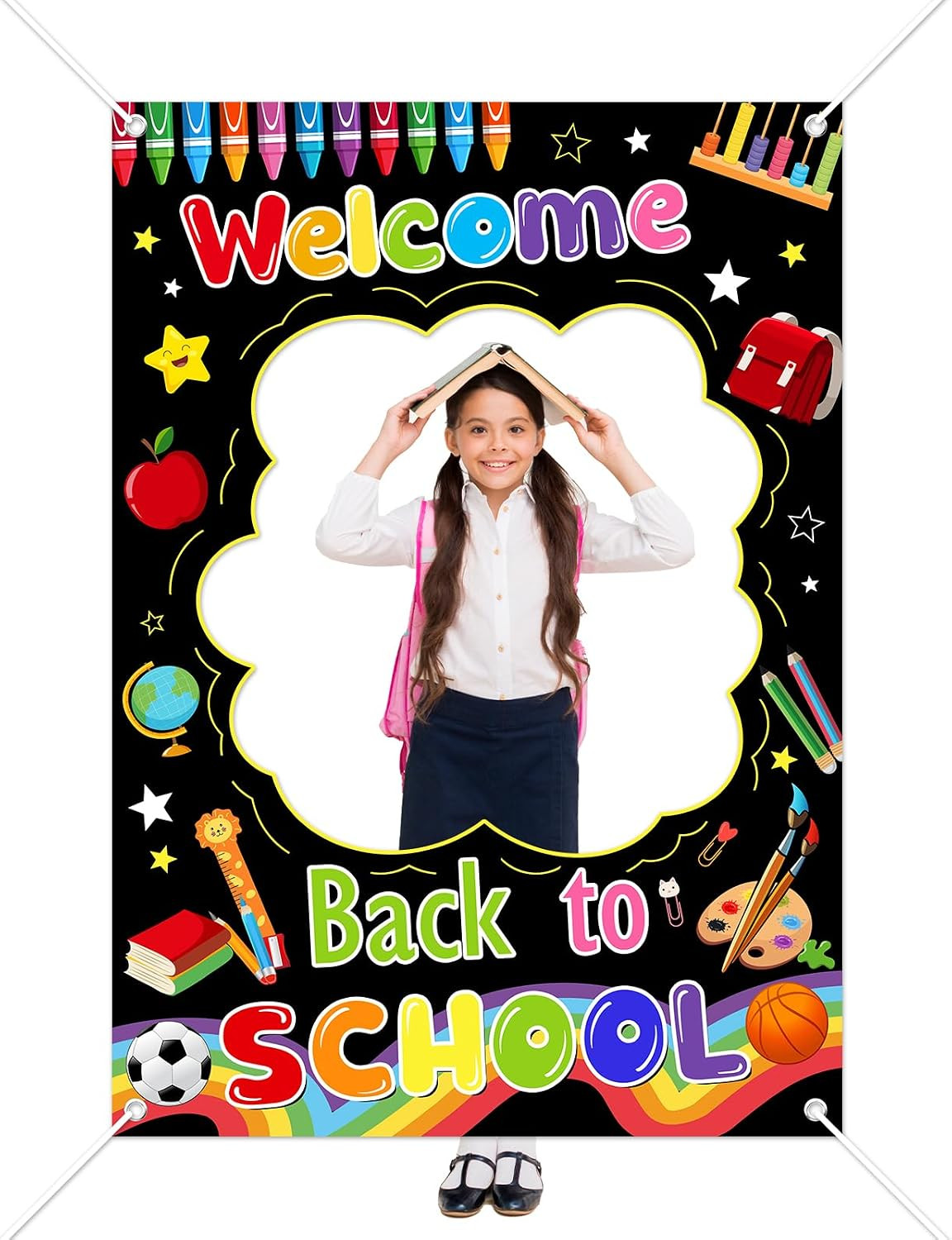 Welcome Back to School Backdrop Back to School Decorations | 4X6Ft, Fabric Cutou