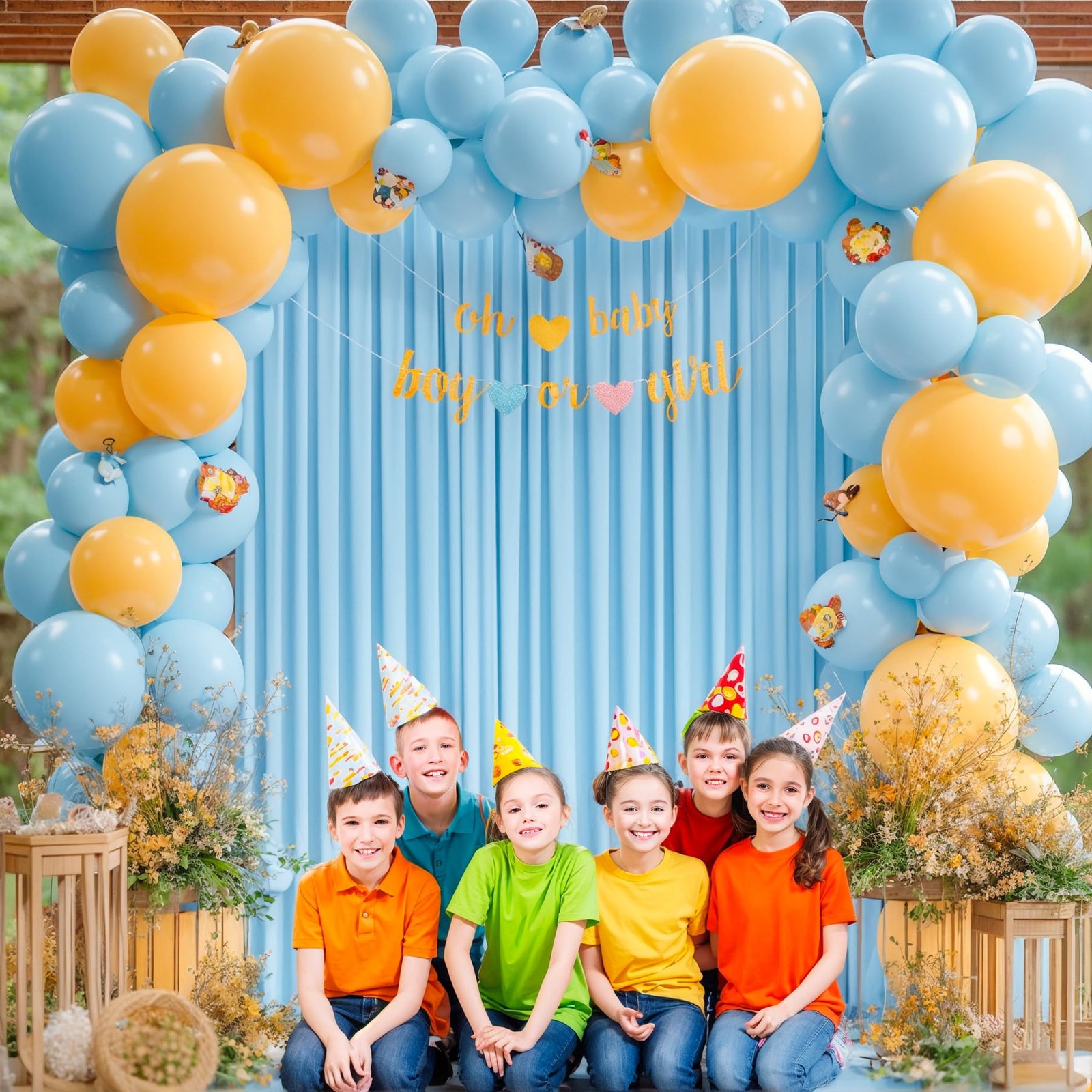 8x10ft Baby Blue Wrinkle Free Polyester Backdrop Curtain 2 Panels 4x10ft