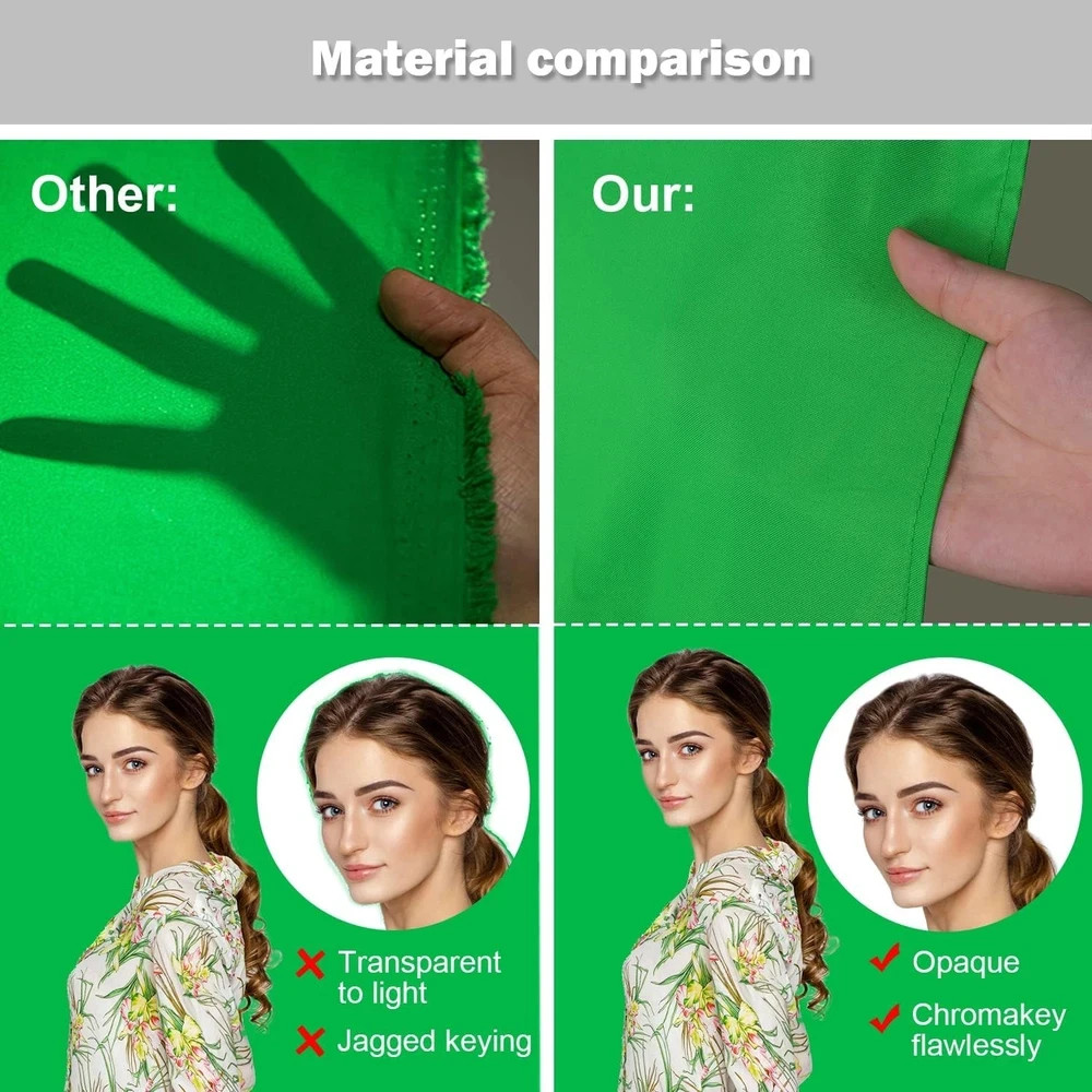 Aimosen 12 X 10 FT Large Green Screen Backdrop for 10 X 12 FT