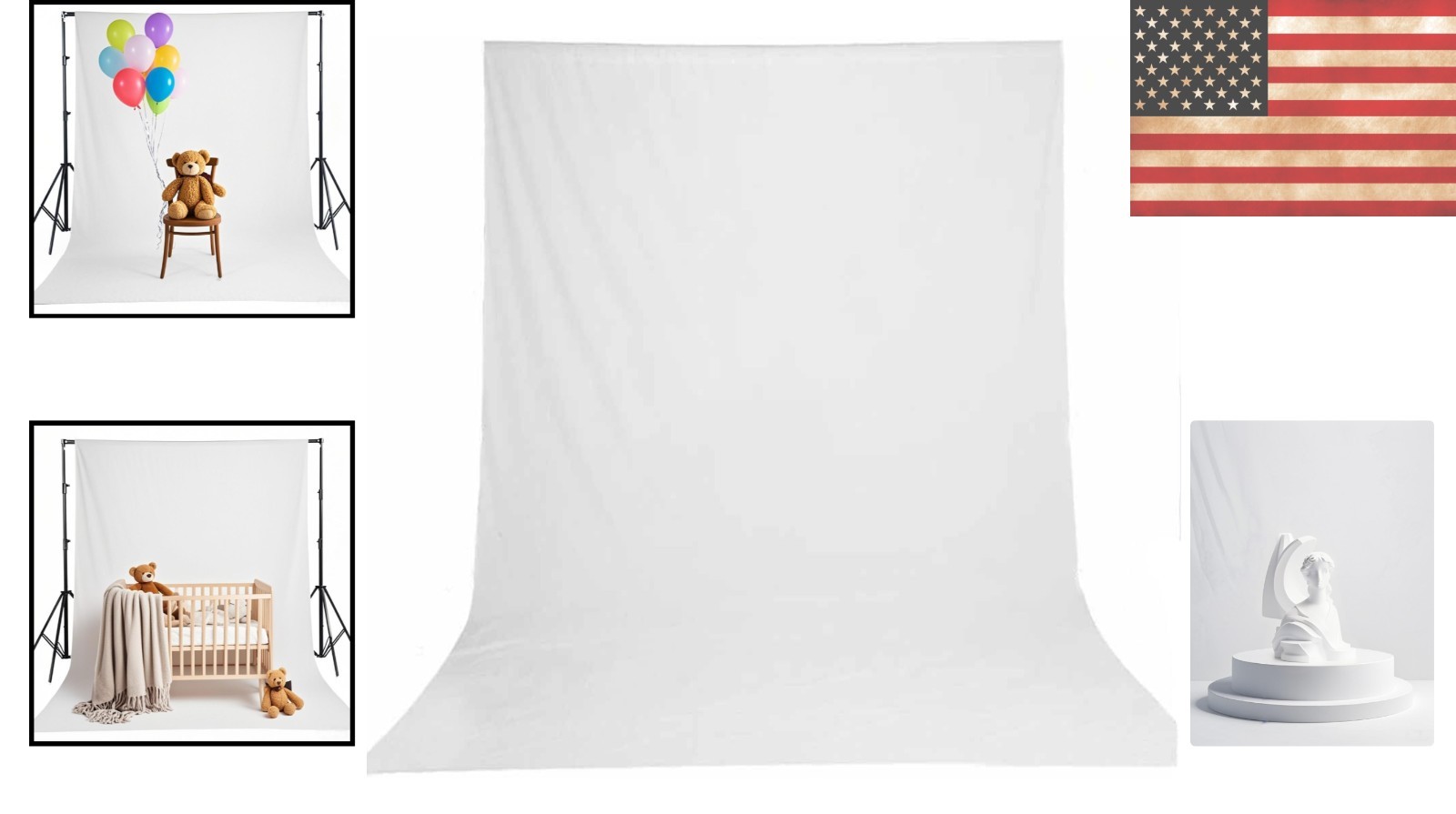 Lightweight 5x7ft Non-Reflective Background for Professional Baby Photography