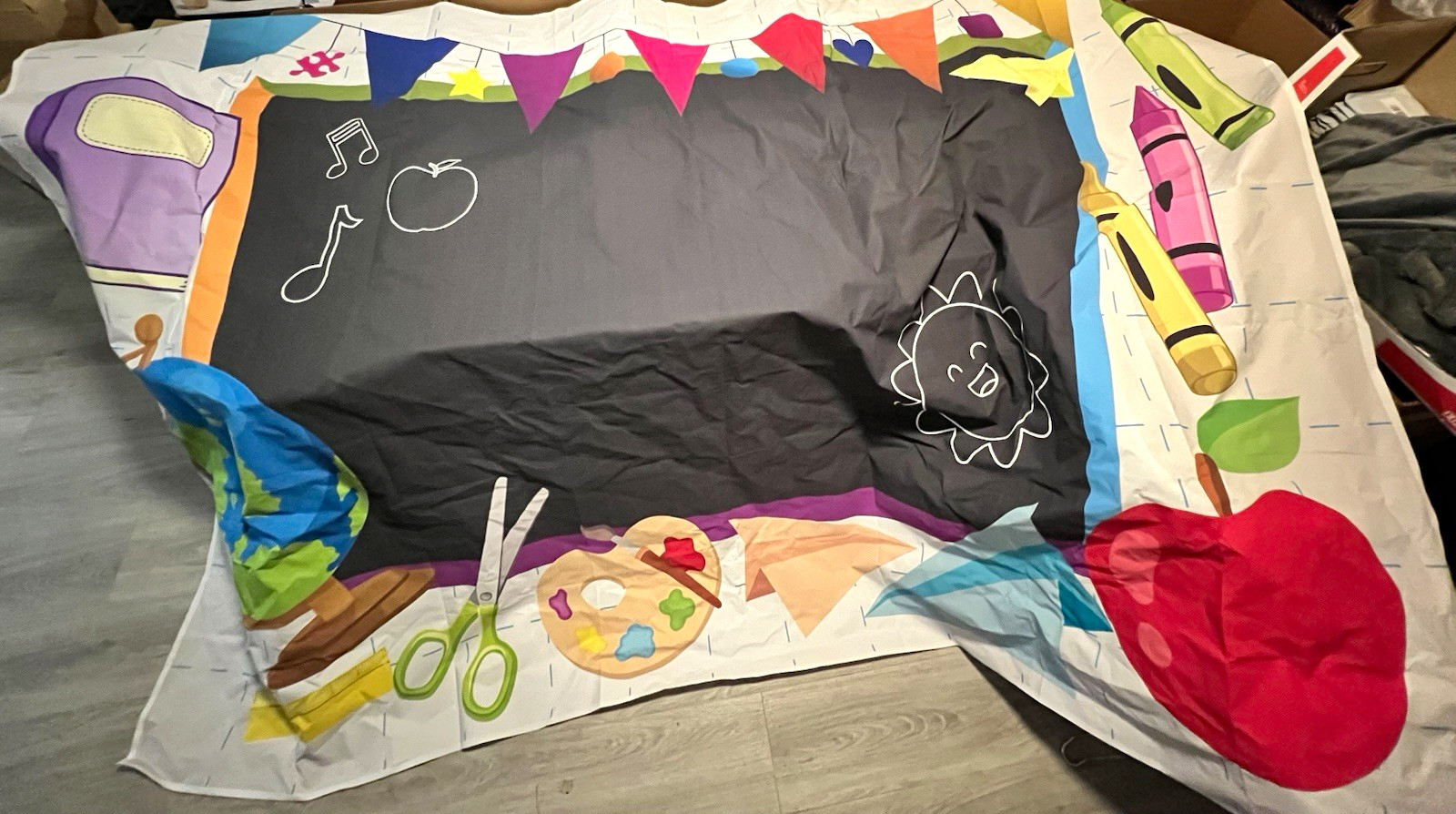 Leyiyi 9×6 ft Vinyl Photo Backdrop Welcome to Kindergarten Cartoon