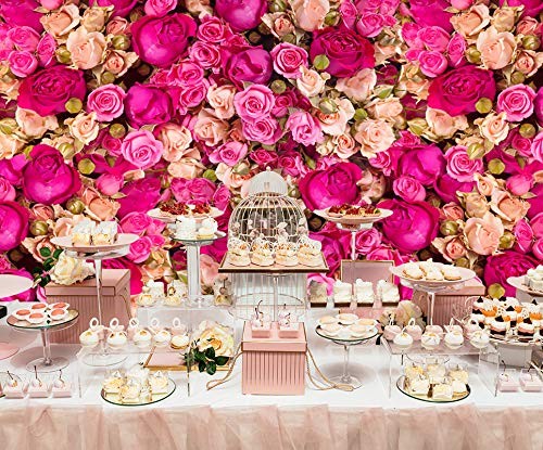Rose Flowers Photography Backdrop Background Baby Shower Wedding Happy Birthday
