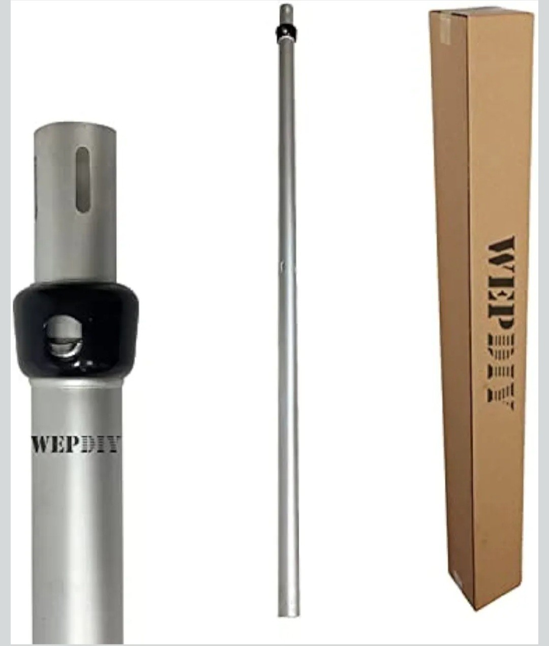 Wepdiy 7ft-12ft Telescopic Upright – Slip-Lock Pipe & Drape Vertical Pole silver