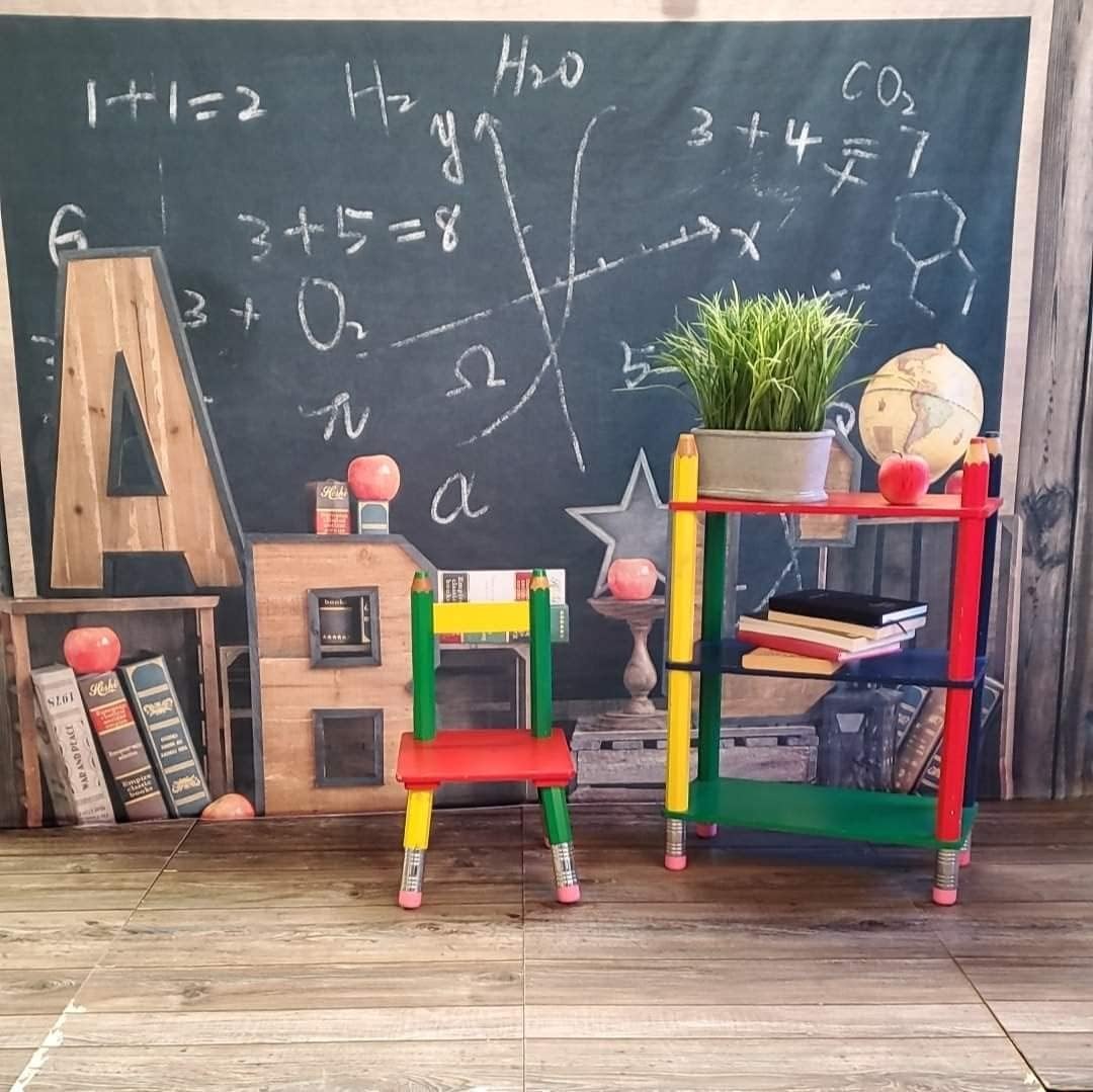 7x5ft Fabric Welcome Back to School Backdrop for Photography Black Chalkboard…