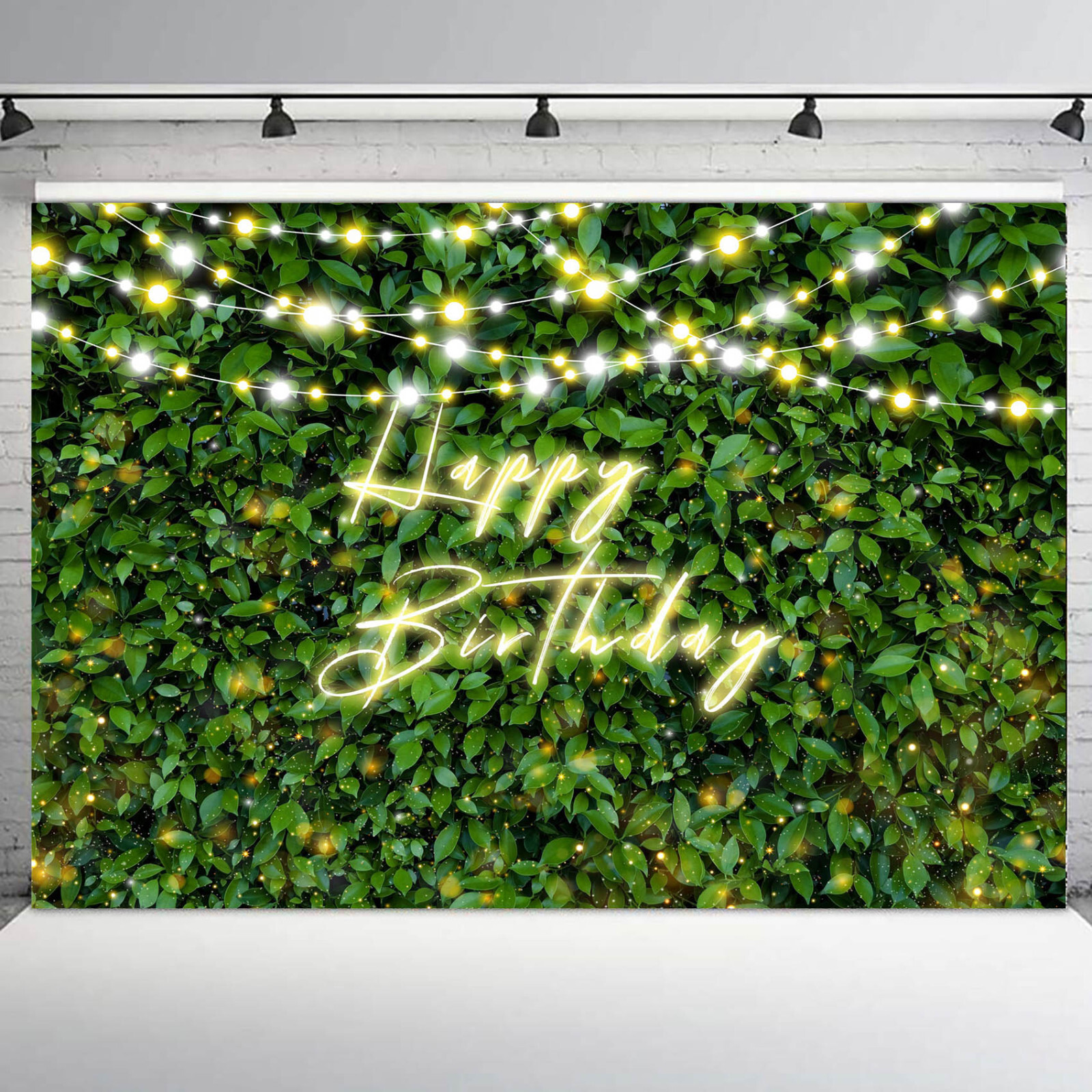10x8ft Nature Greensward Happy Birthday Party Photo Background Studio Props