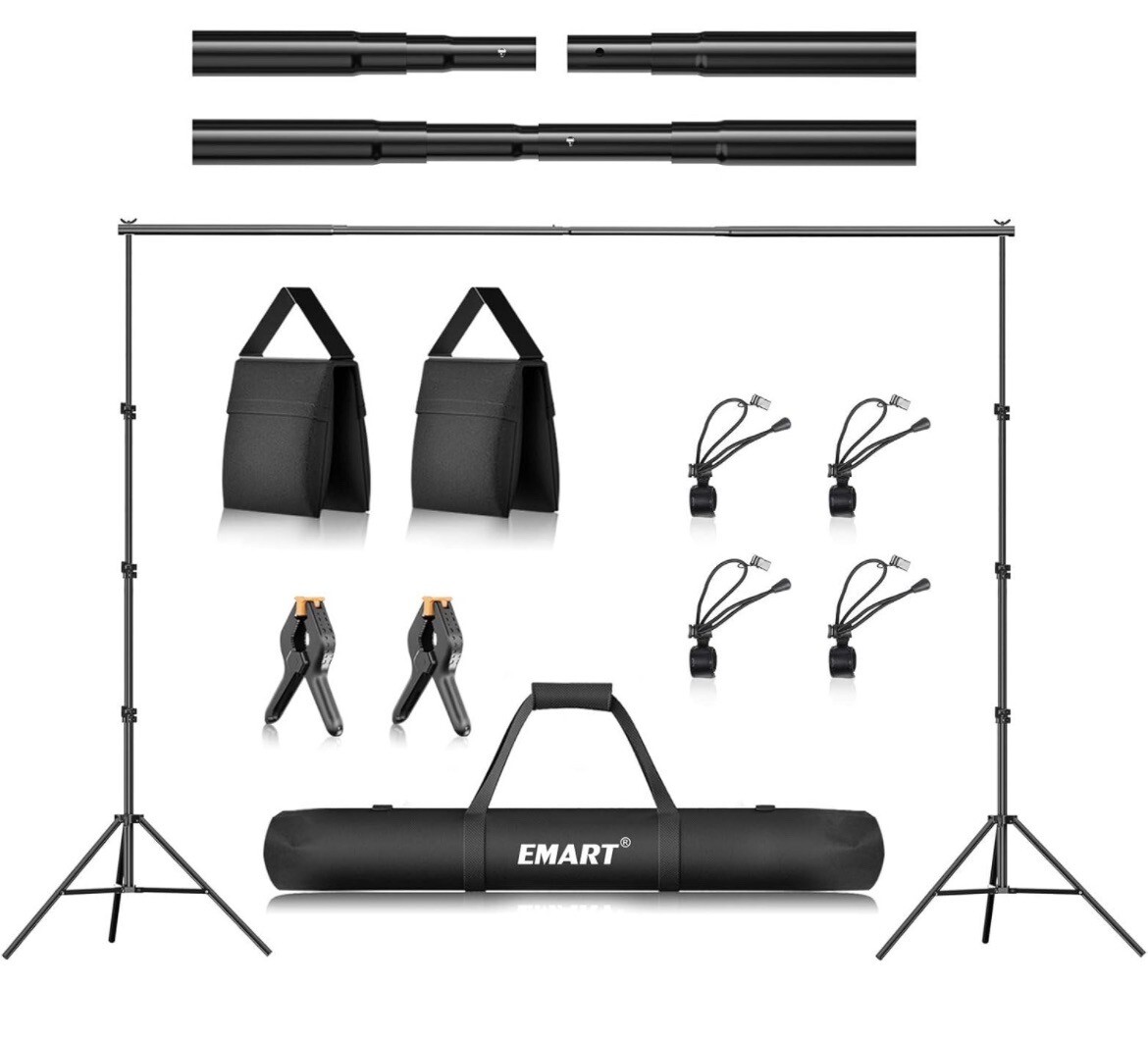 EMART 8.5 x 10 ft Adjustable Photography Backdrop Stand